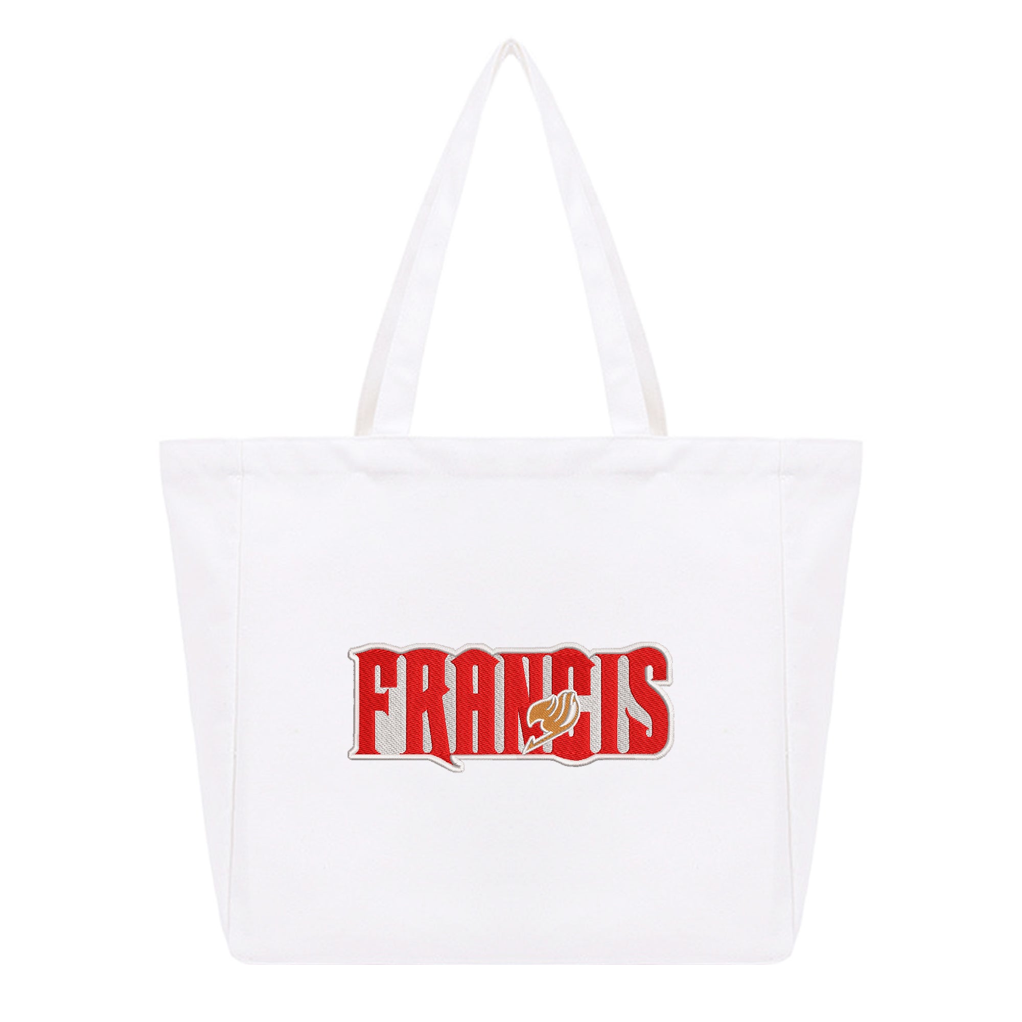 Personalized Anime Font Embroidered Cotton Tote Bag