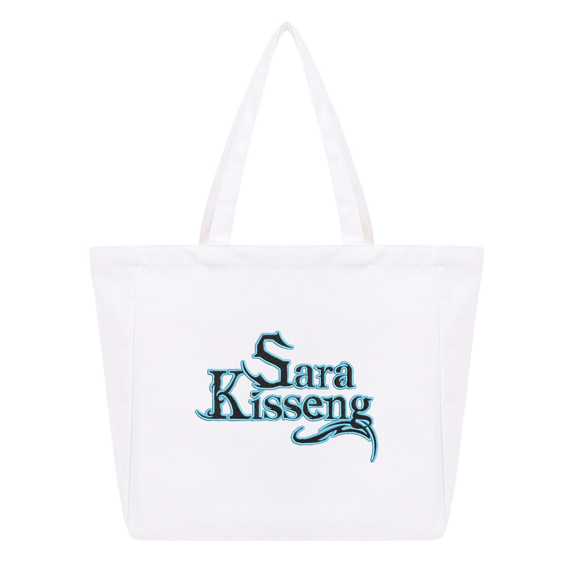 Personalized Anime Font Embroidered Cotton Tote Bag