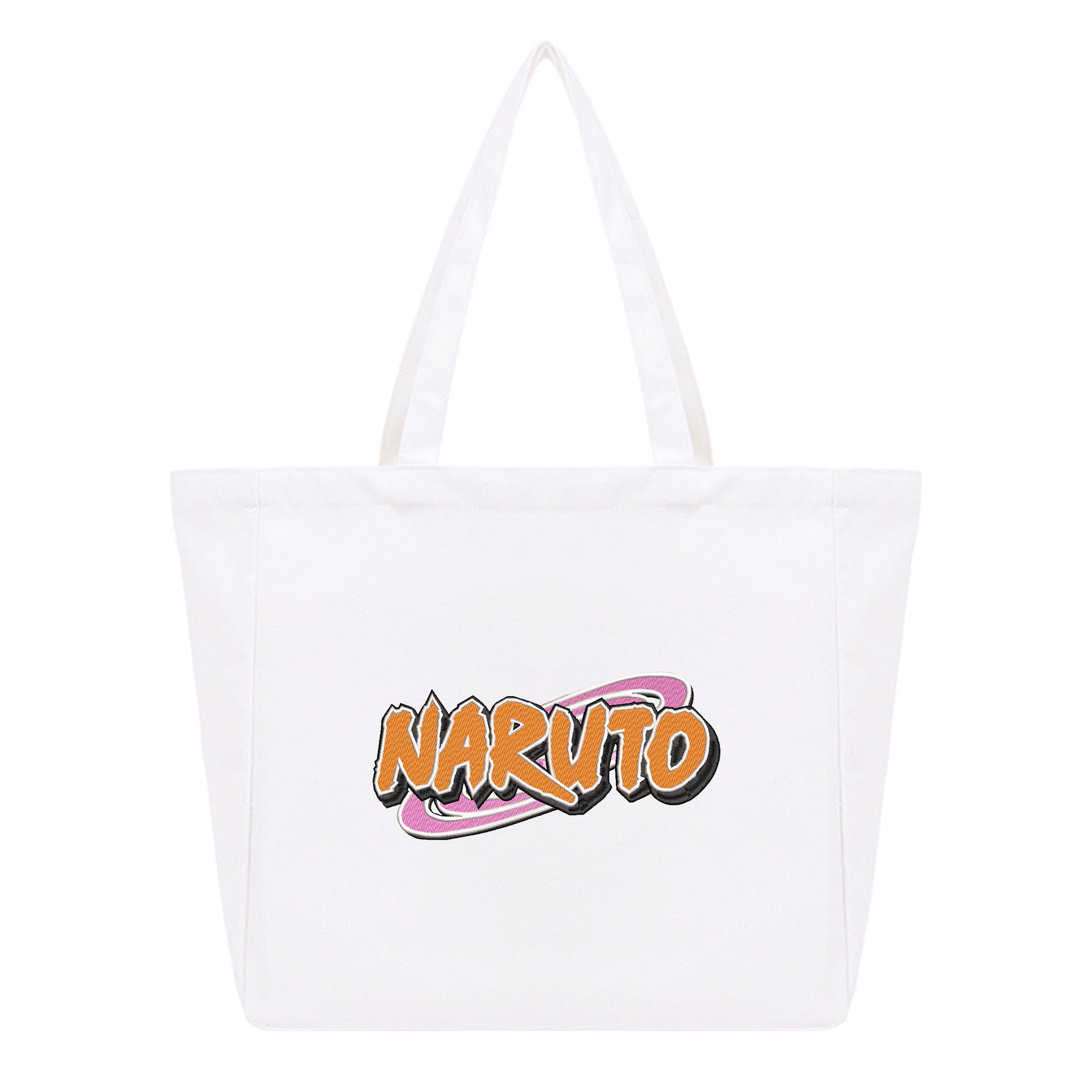 Personalized Anime Font Embroidered Cotton Tote Bag