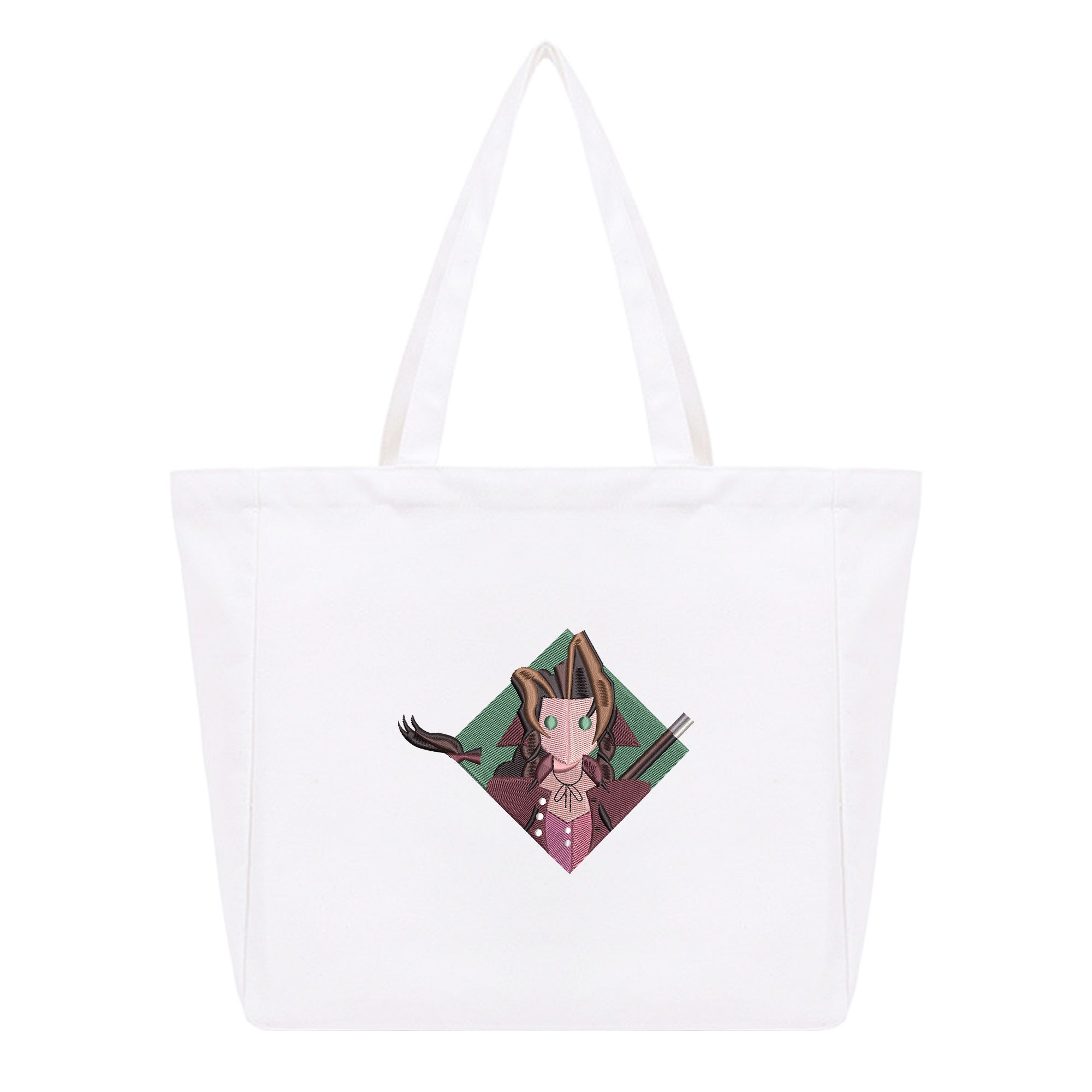 Aerith Gainsborough Embroidery Cotton Tote Bag