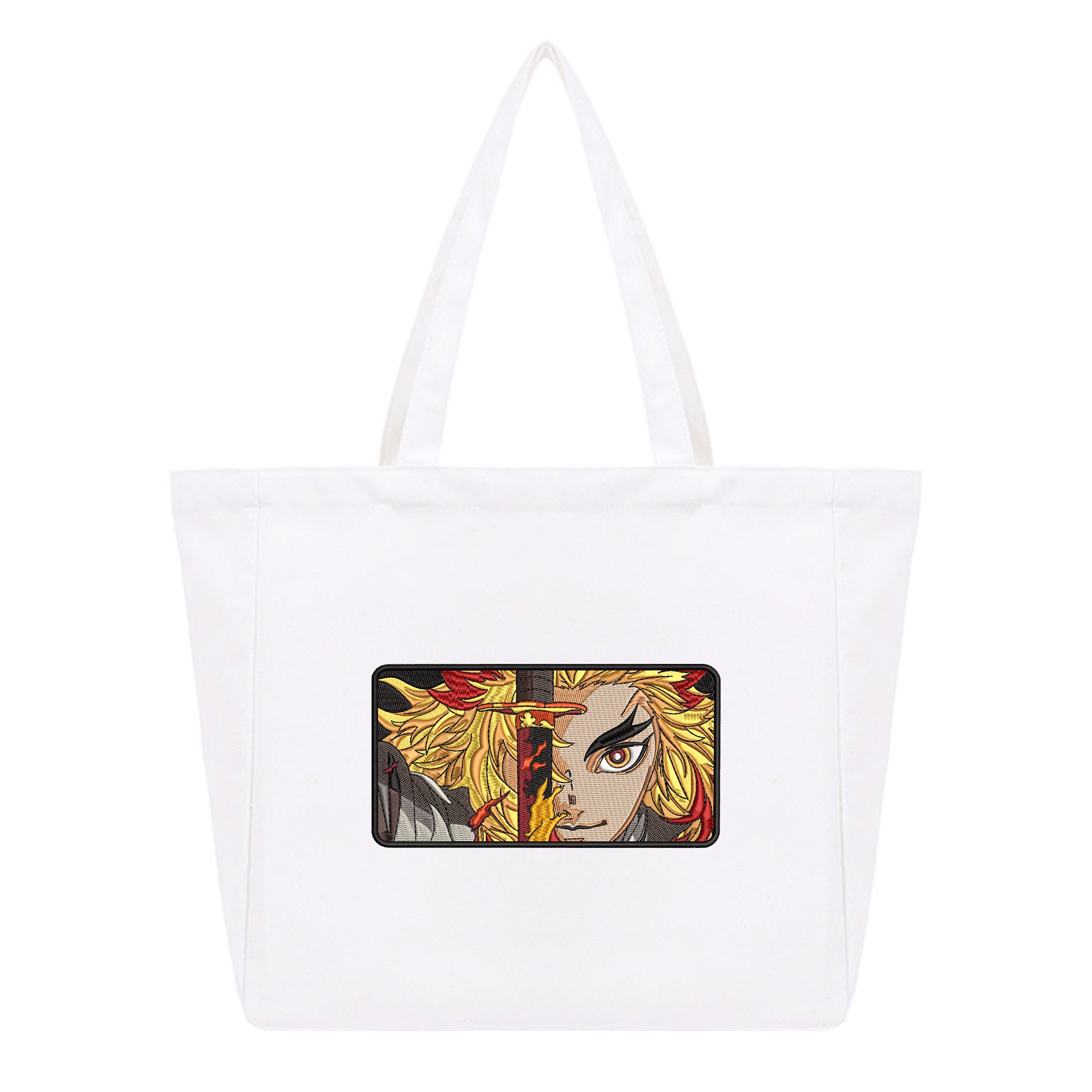 Rengoku Kyoujurou Embroidery Cotton Tote Bag