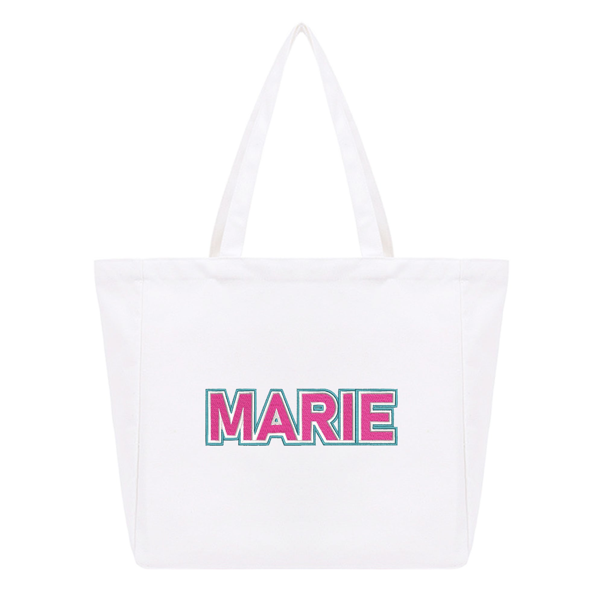 Personalized Anime Font Embroidered Cotton Tote Bag