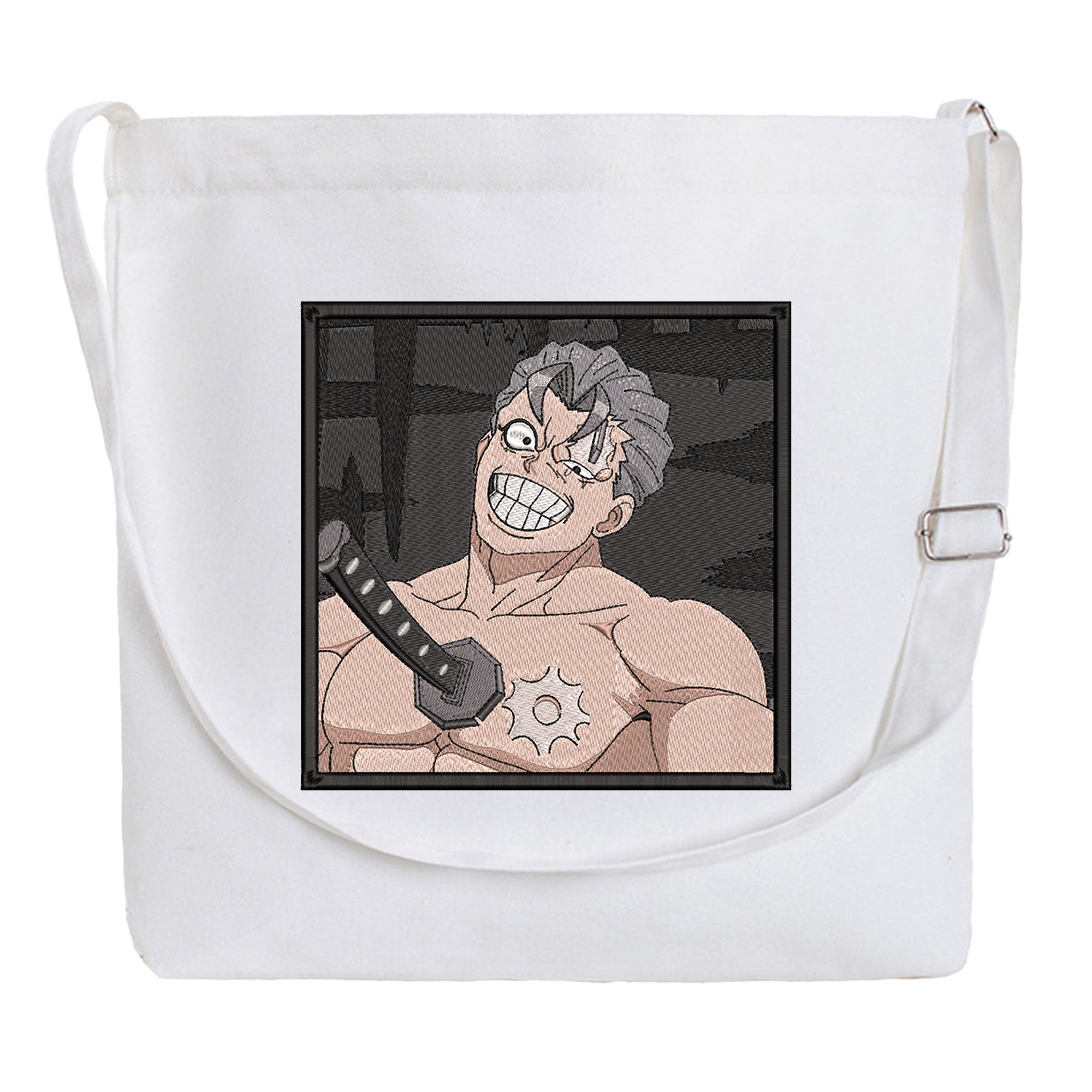 Andy Undead Embroidery Cotton Crossbody Bag