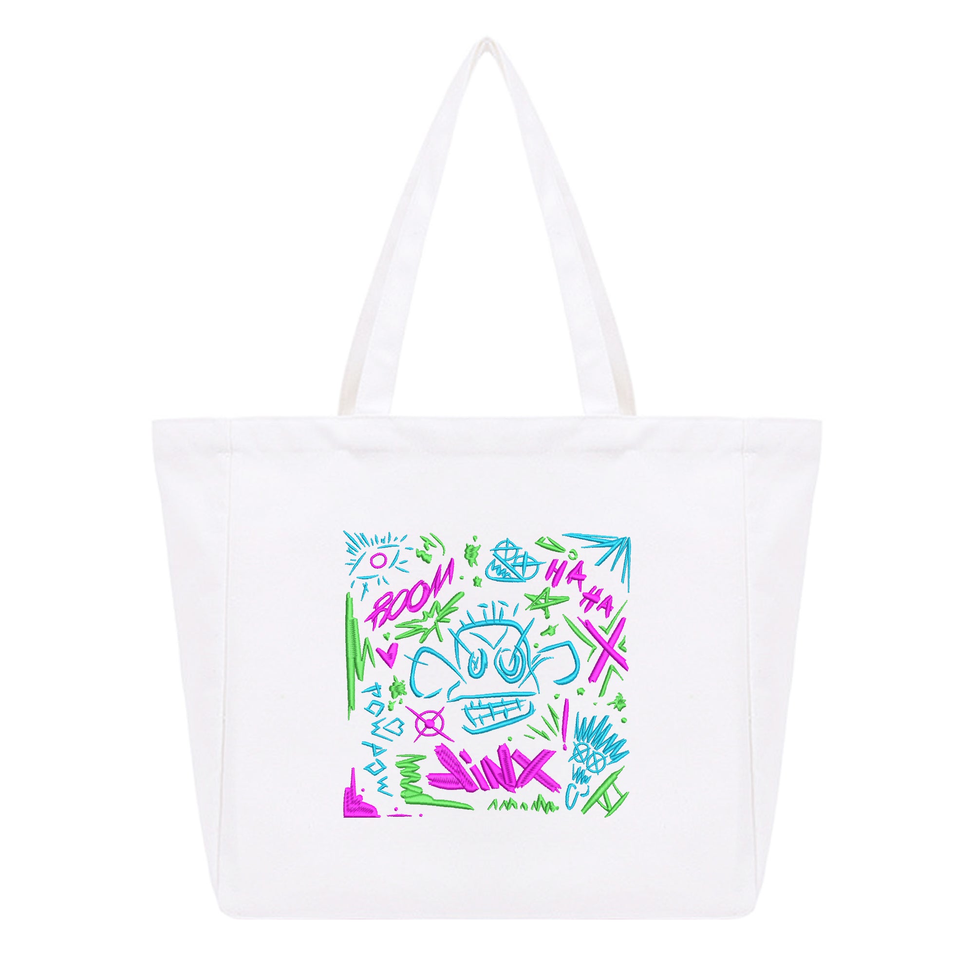 Jinx Embroidery Cotton Tote Bag