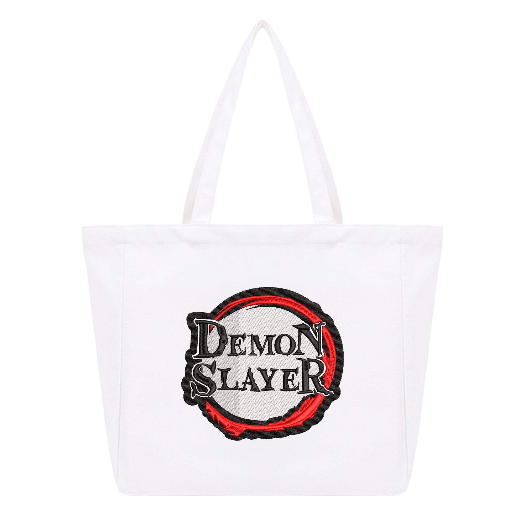 Personalized Anime Font Embroidered Cotton Tote Bag