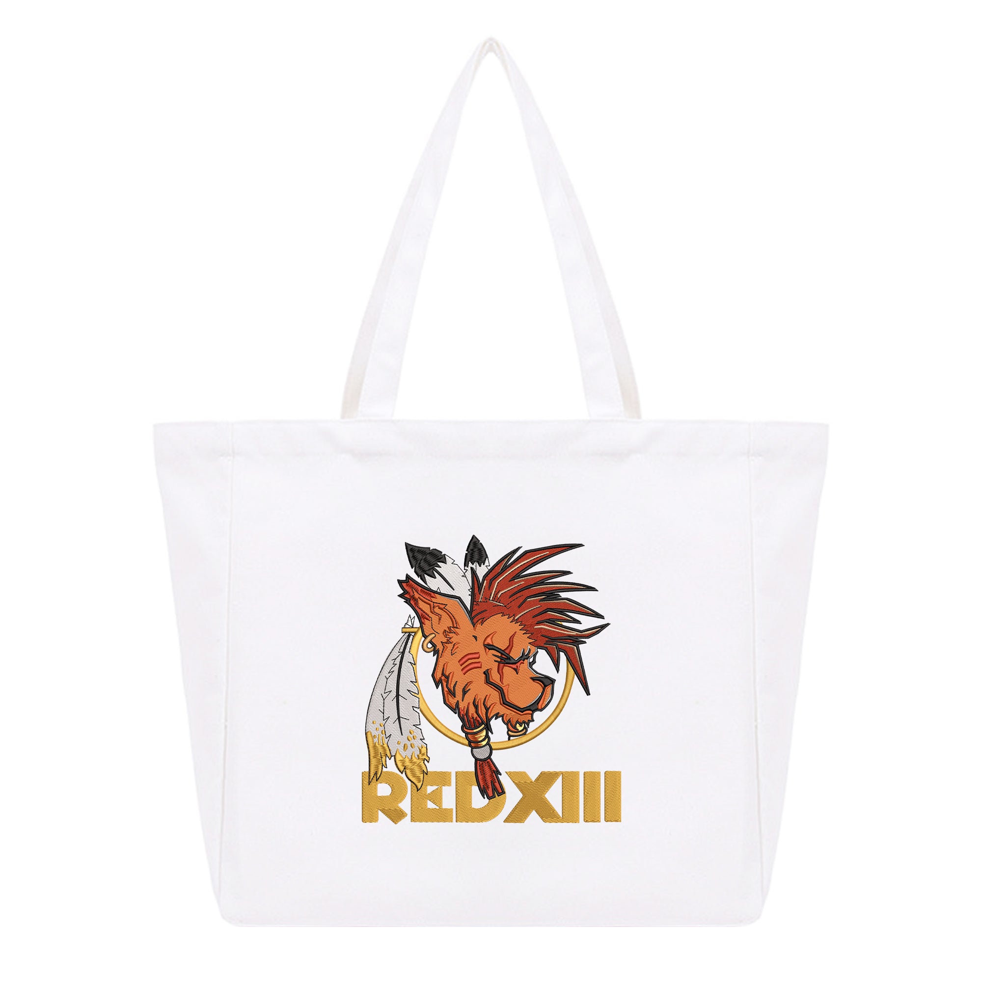 Red XIII Embroidery Cotton Tote Bag