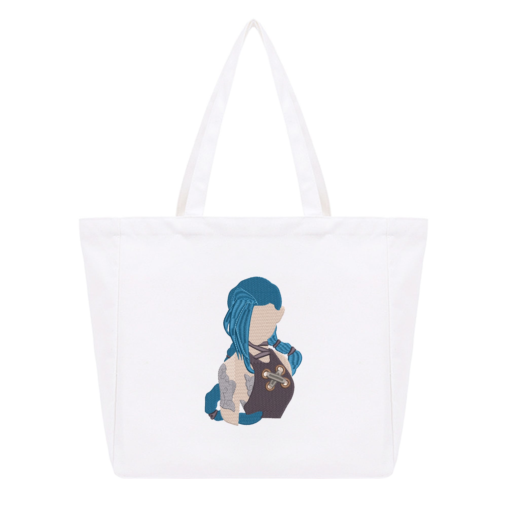 Jinx Embroidery Cotton Tote Bag