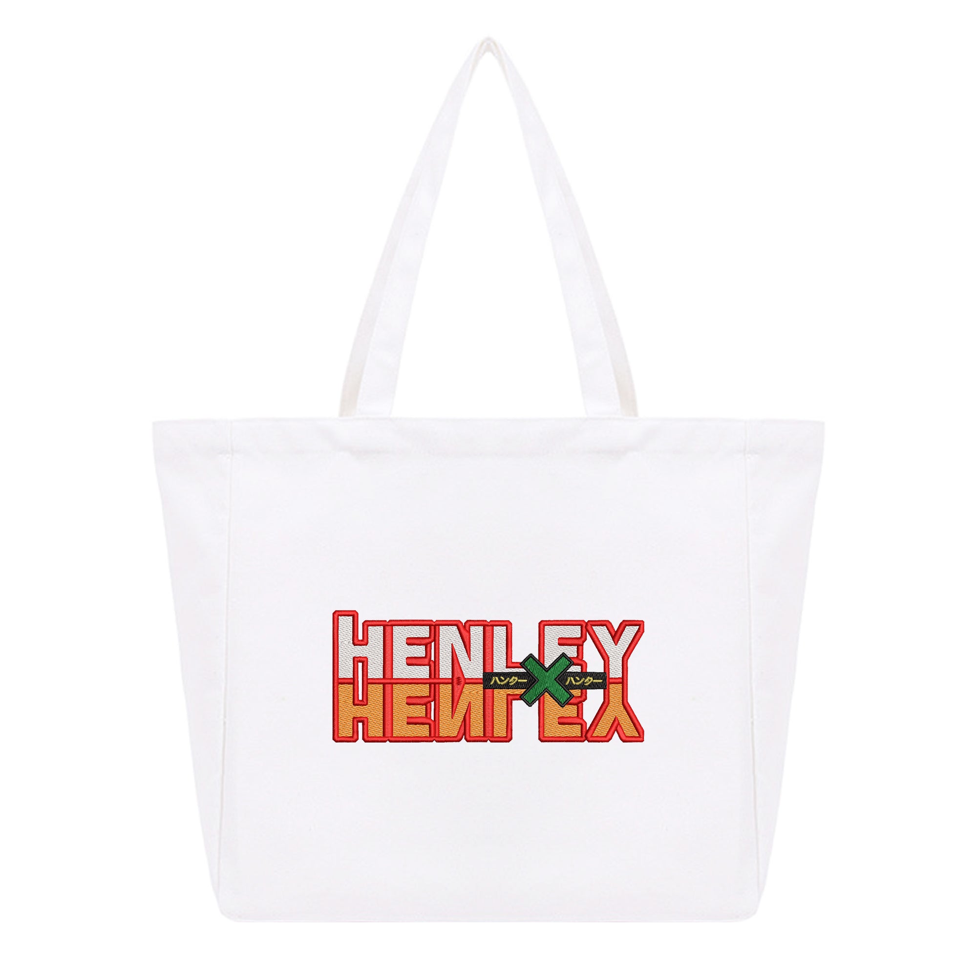 Personalized Anime Font Embroidered Cotton Tote Bag