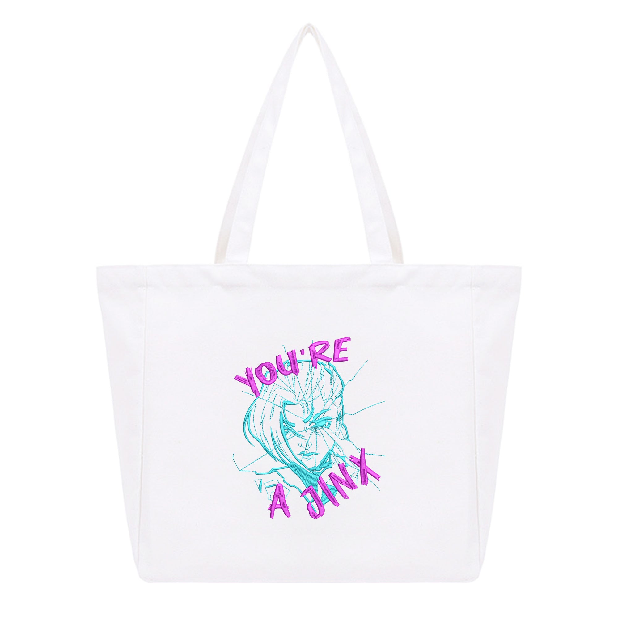Jinx Embroidery Cotton Tote Bag