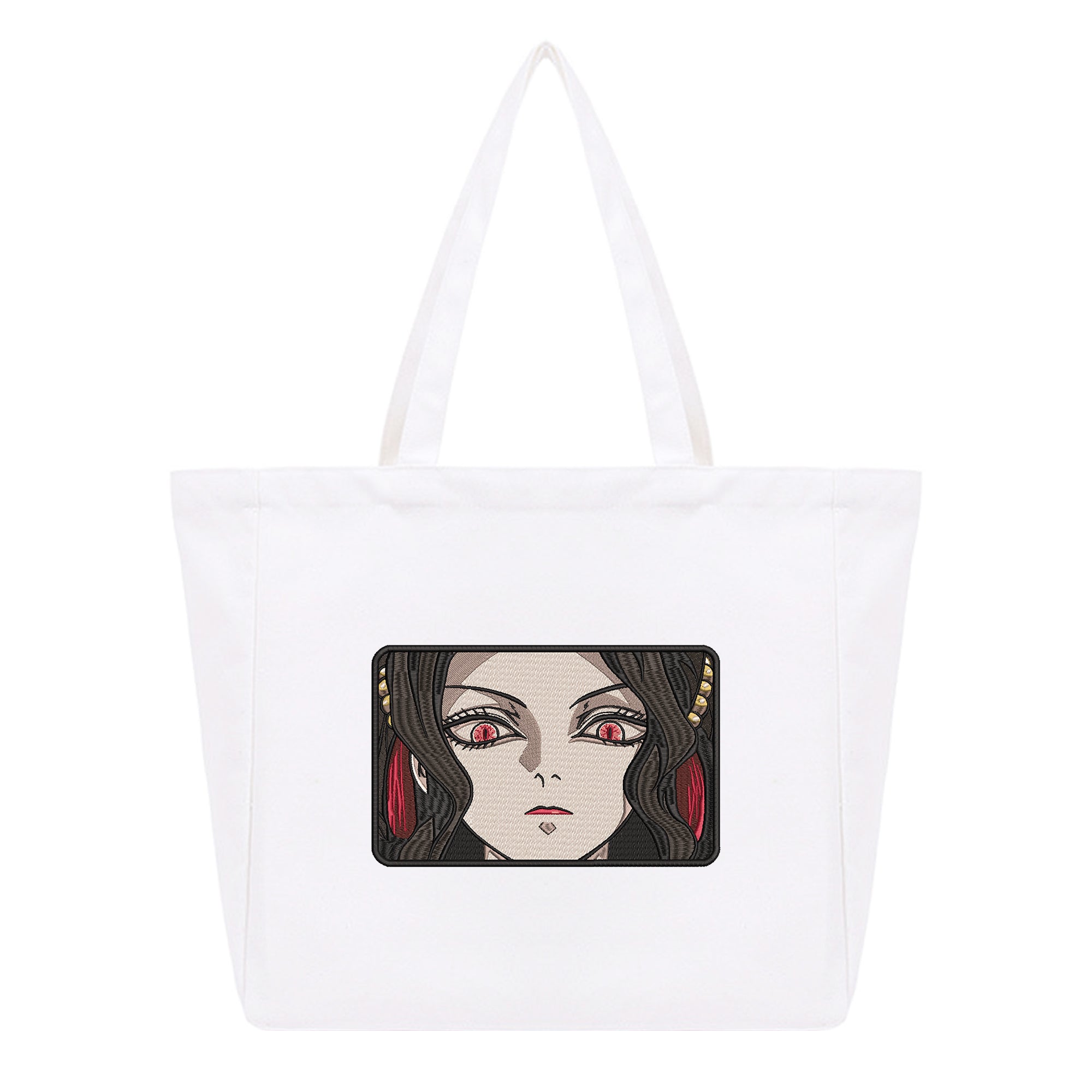 Kibutsuji Muzan Embroidery Cotton Tote Bag