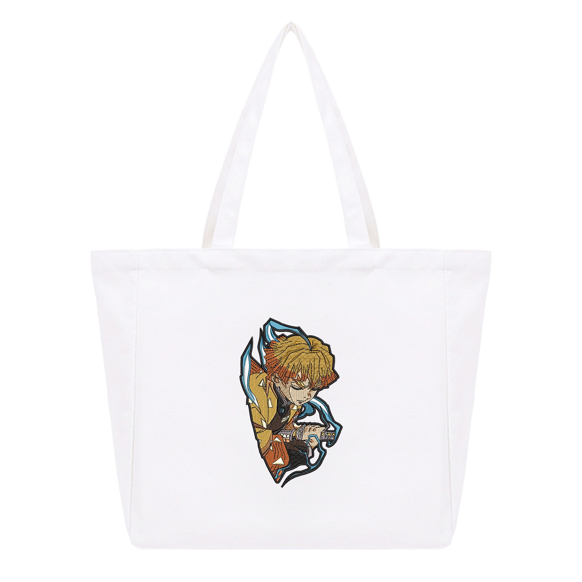 Agatsuma Zenitsu Embroidery Cotton Tote Bag