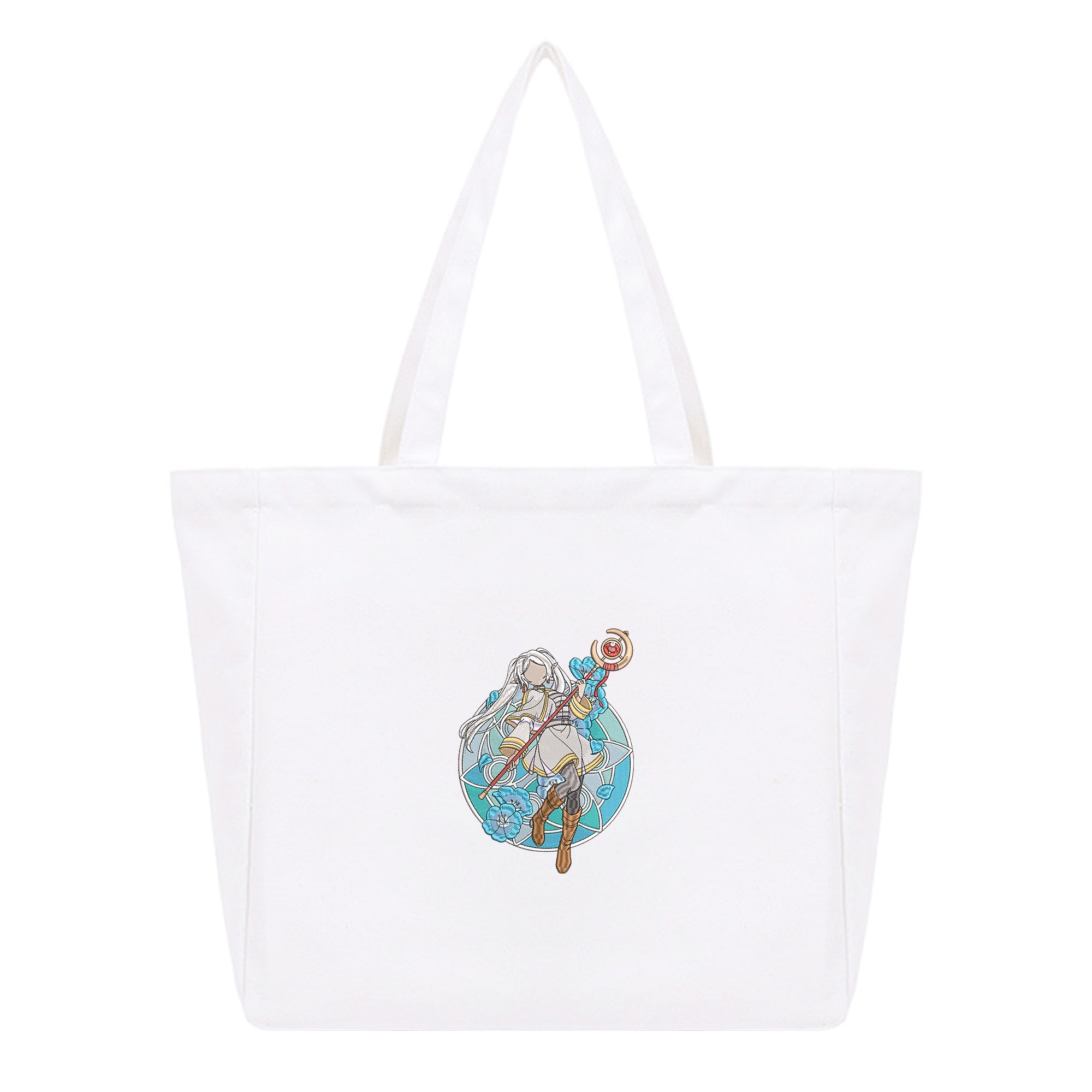 Frieren Embroidery Cotton Tote Bag