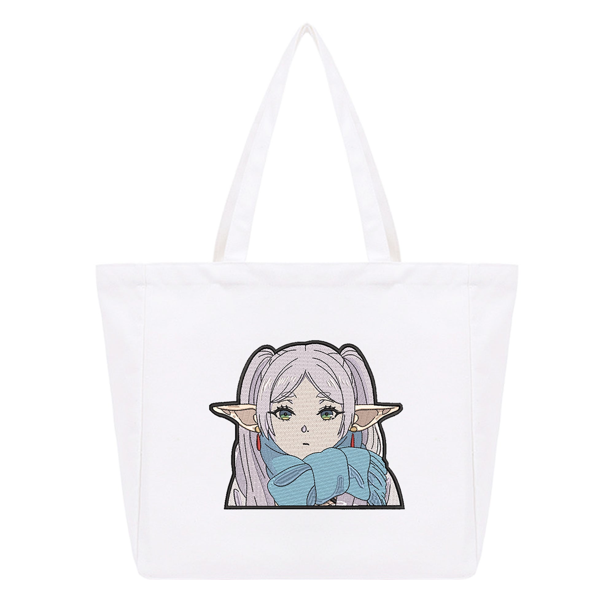 Frieren Embroidery Cotton Tote Bag