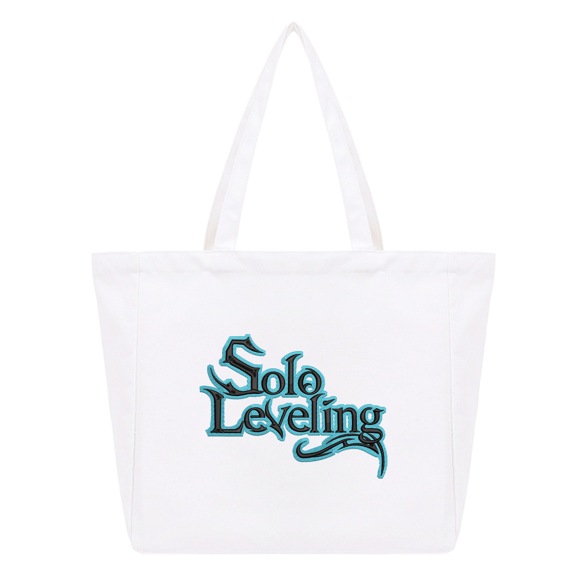 Personalized Anime Font Embroidered Cotton Tote Bag