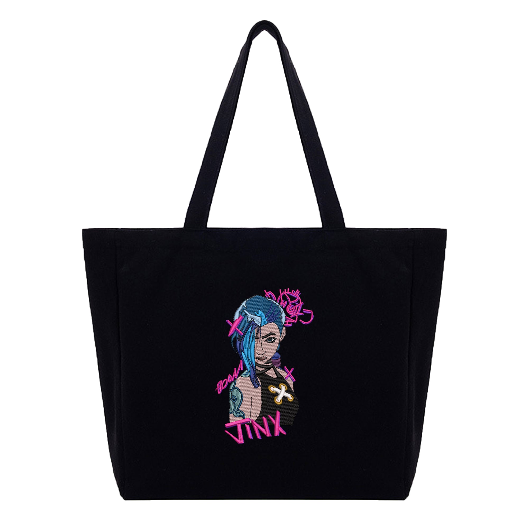 Jinx Embroidery Cotton Tote Bag