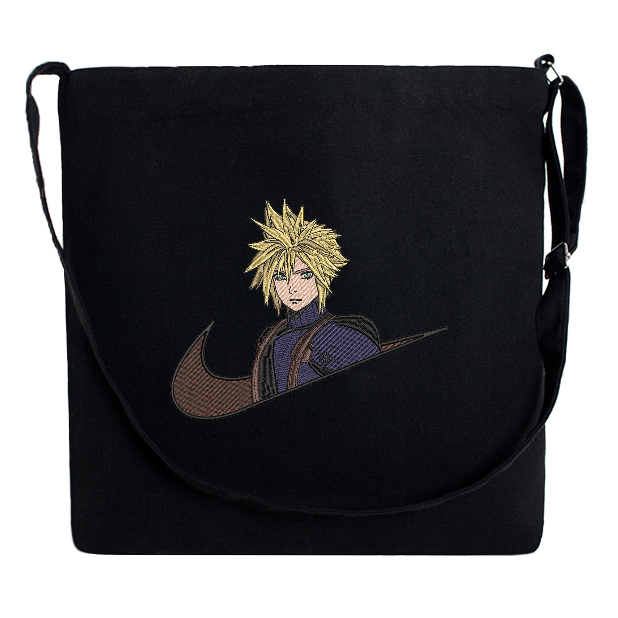 Cloud Strife Embroidery Cotton Crossbody Bag