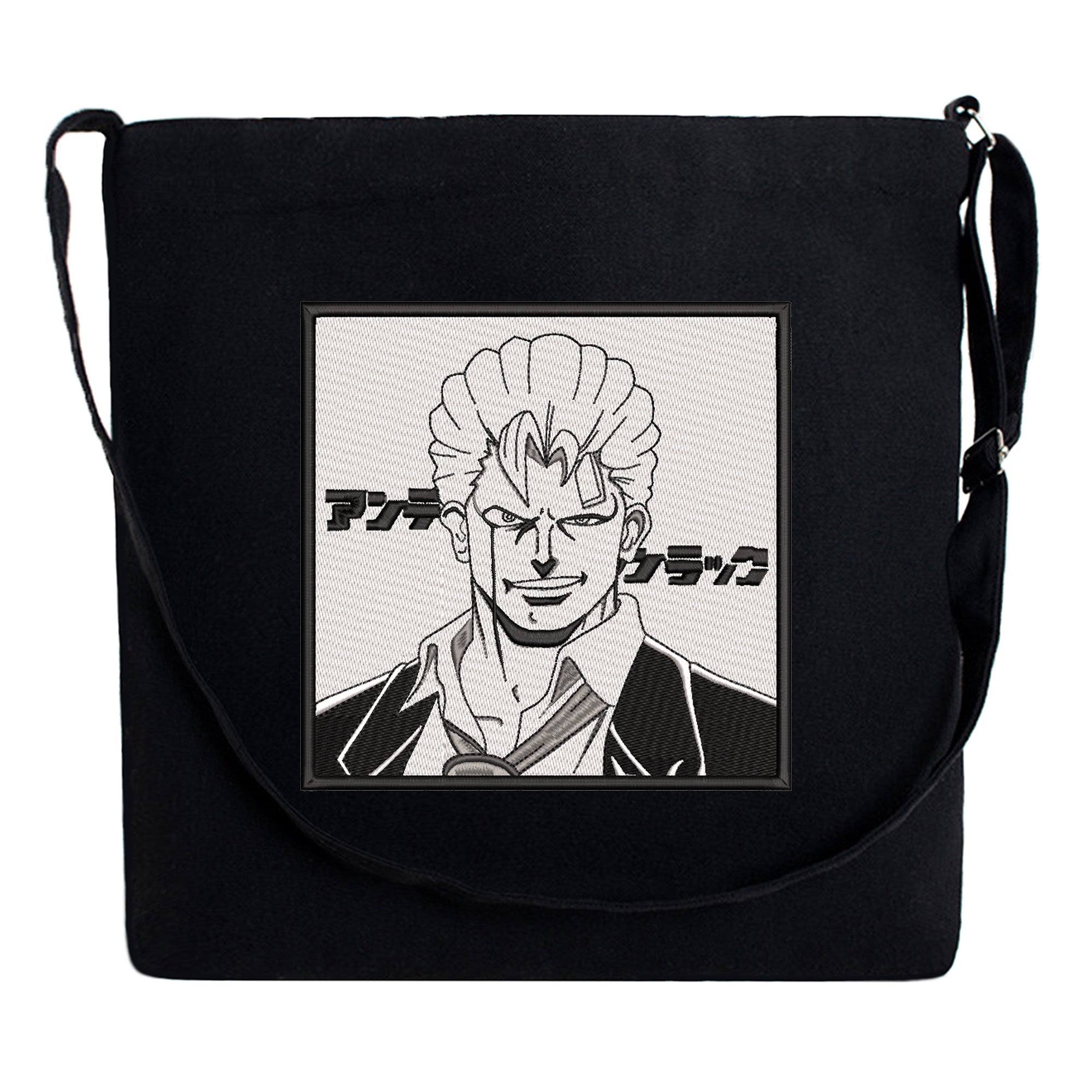 Andy Undead Embroidery Cotton Crossbody Bag