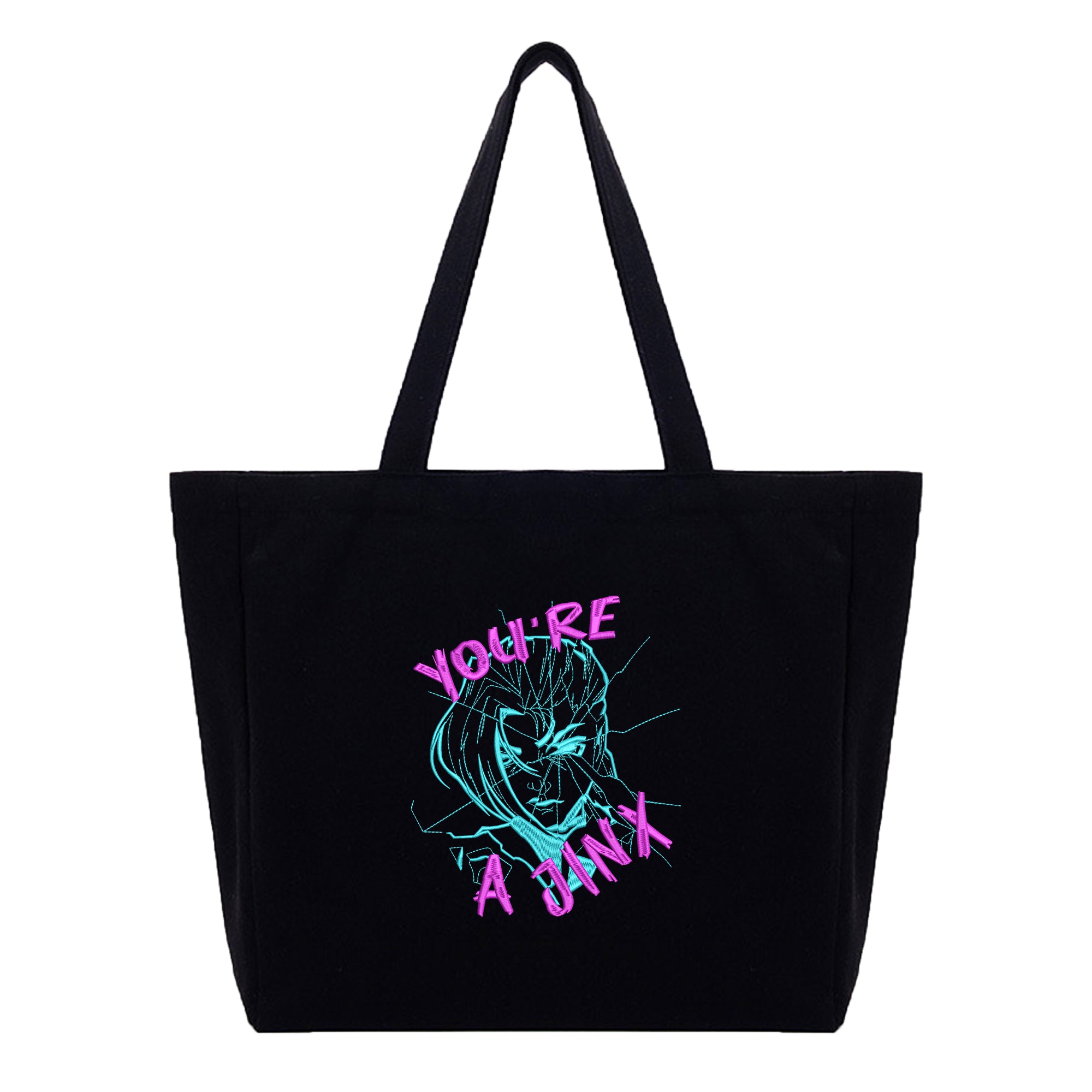 Jinx Embroidery Cotton Tote Bag