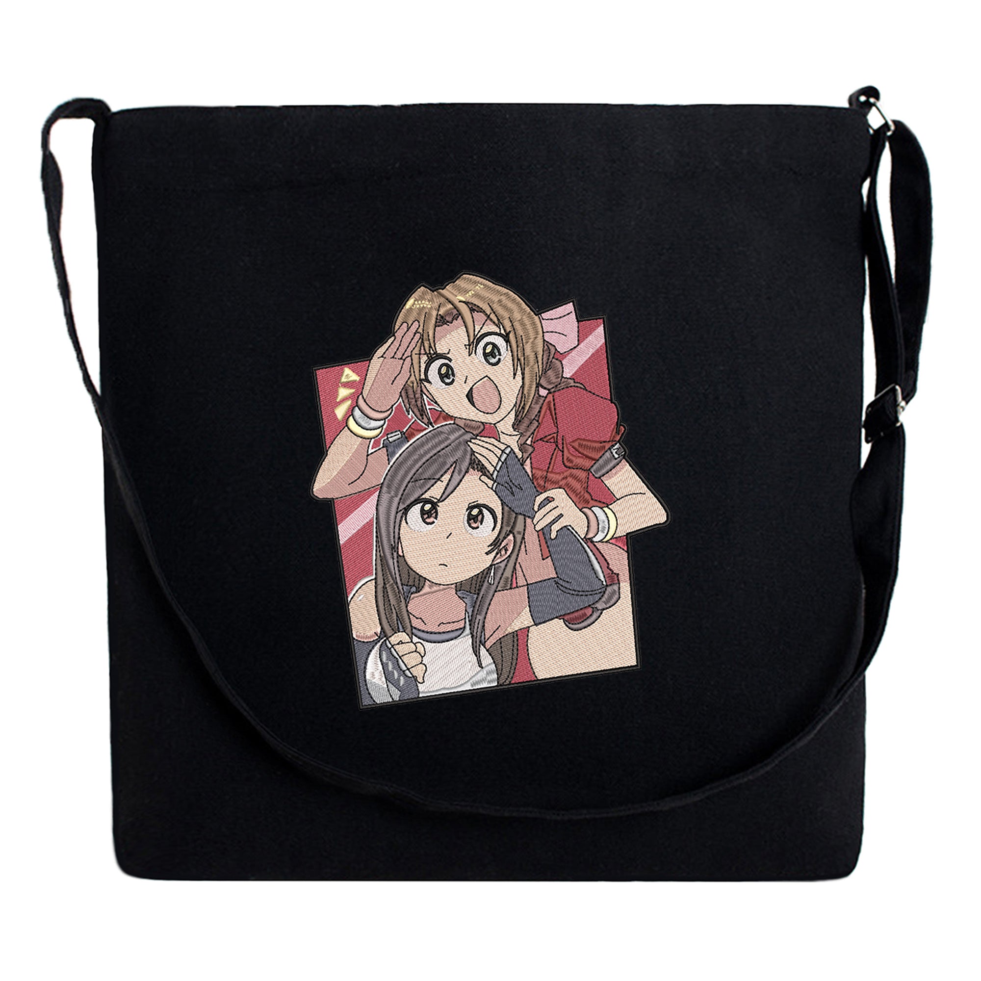 Aerith Tifa Embroidery Cotton Crossbody Bag