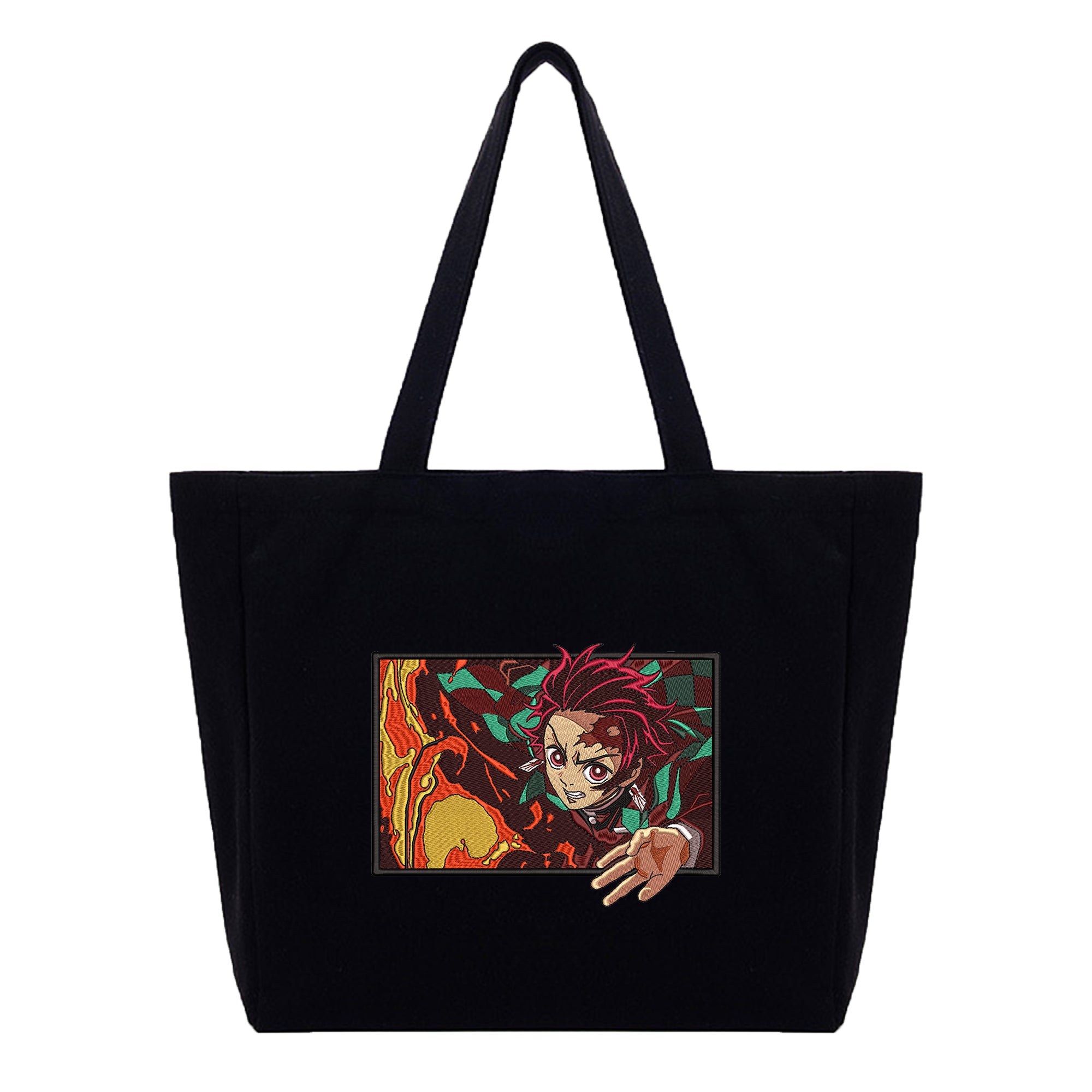 Kamado Tanjirou Embroidery Cotton Tote Bag