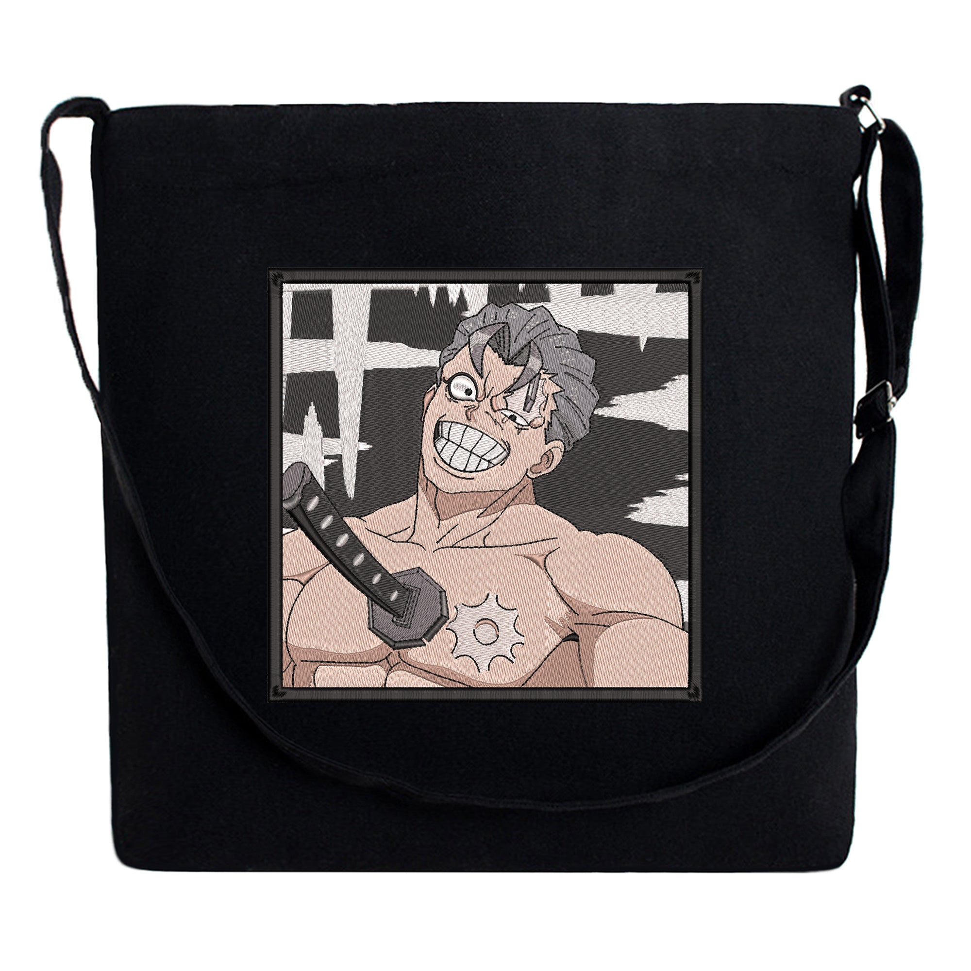 Andy Undead Embroidery Cotton Crossbody Bag