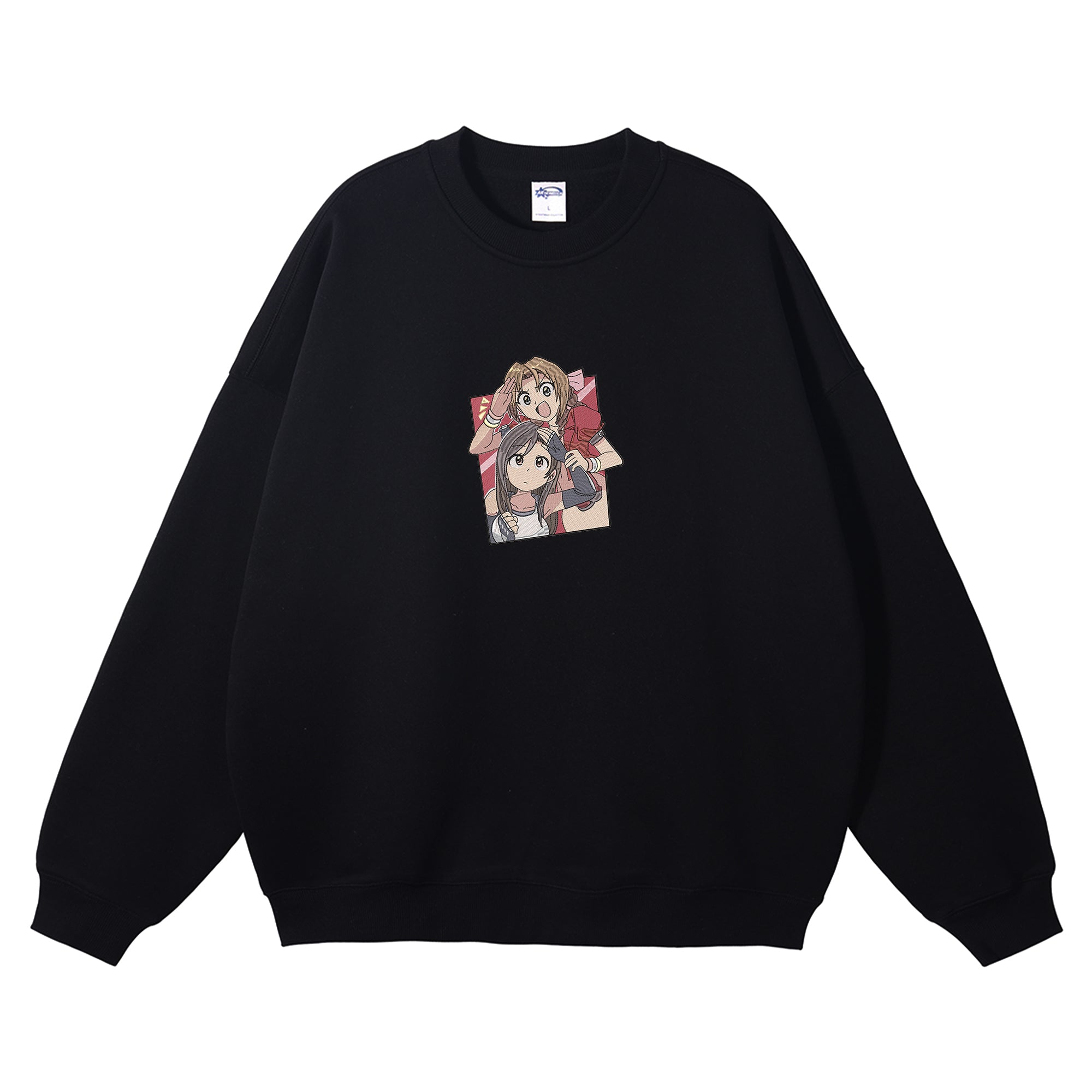 Aerith Tifa Embroidered Crewneck Sweatshirt