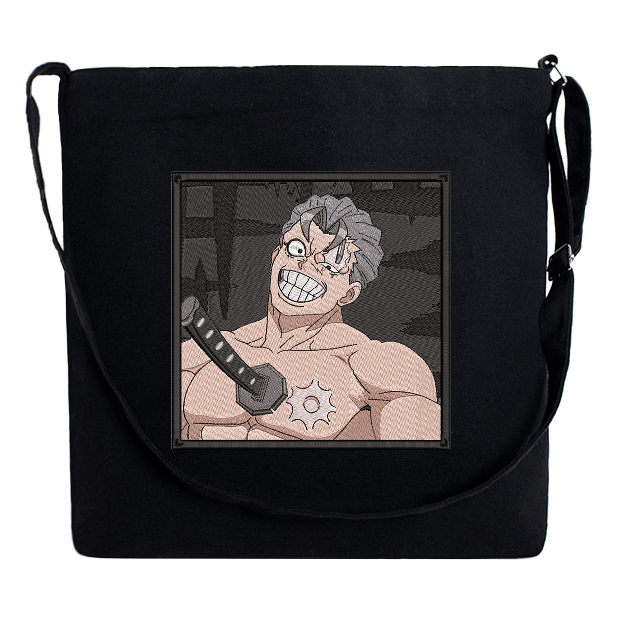 Andy Undead Embroidery Cotton Crossbody Bag