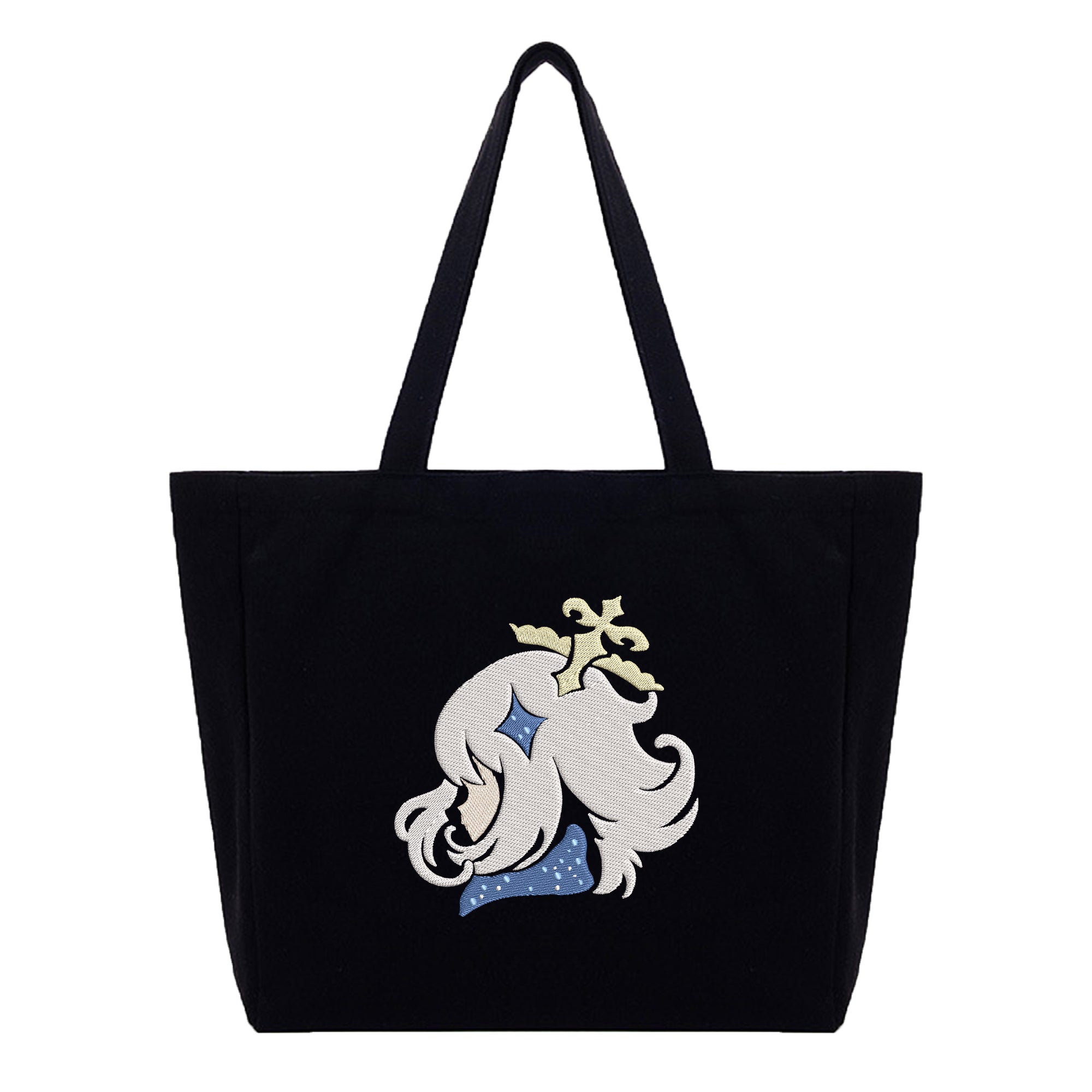 Paimon Embroidery Cotton Tote Bag