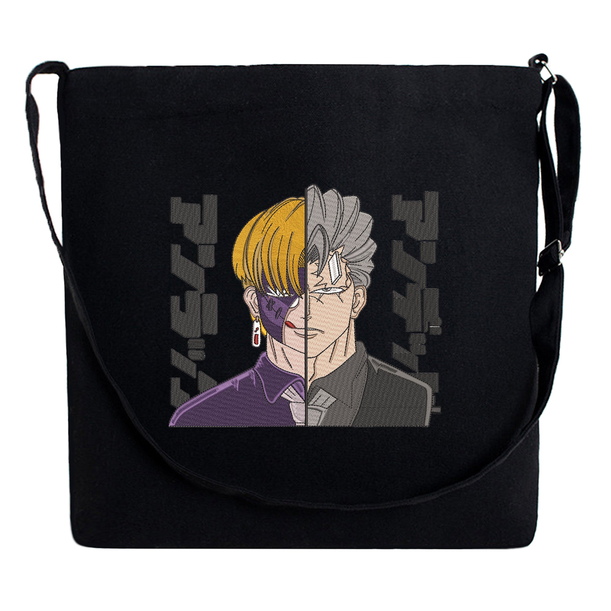 Andy Undead Embroidery Cotton Crossbody Bag