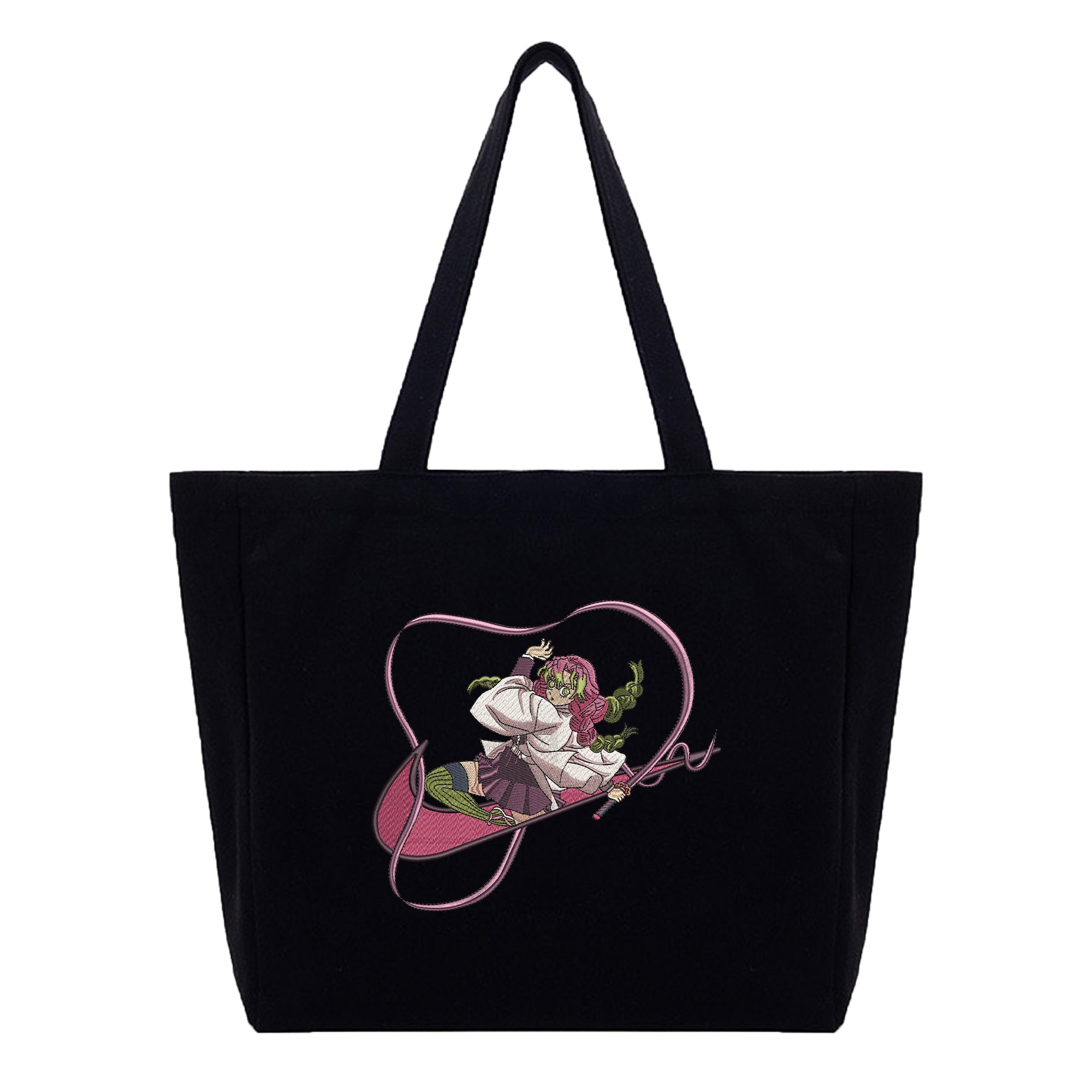 Kanroji Mitsuri Embroidery Cotton Tote Bag