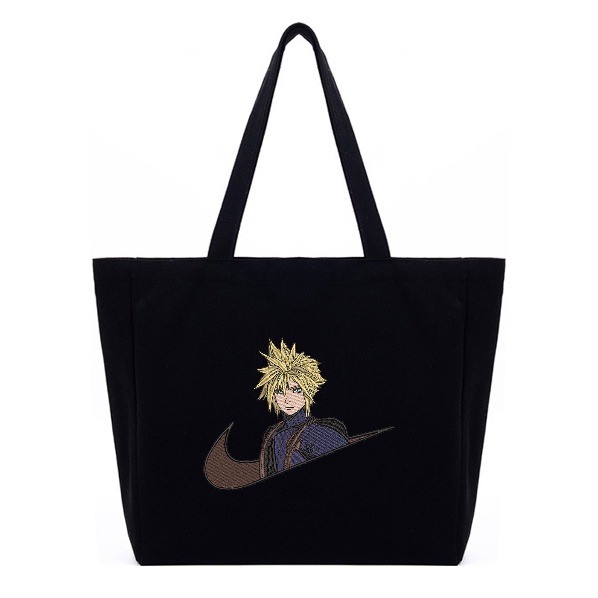 Cloud Strife Embroidery Cotton Tote Bag