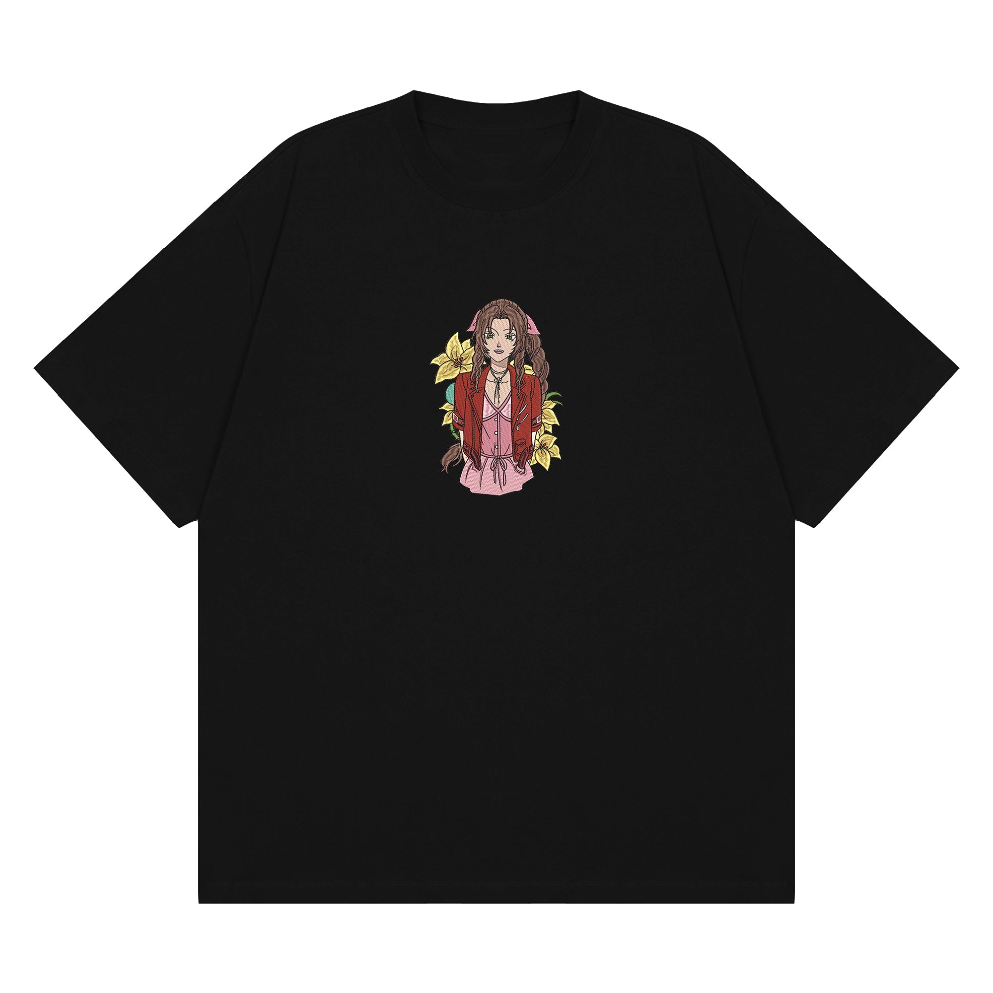 Aerith Gainsborough Embroidered T-Shirt