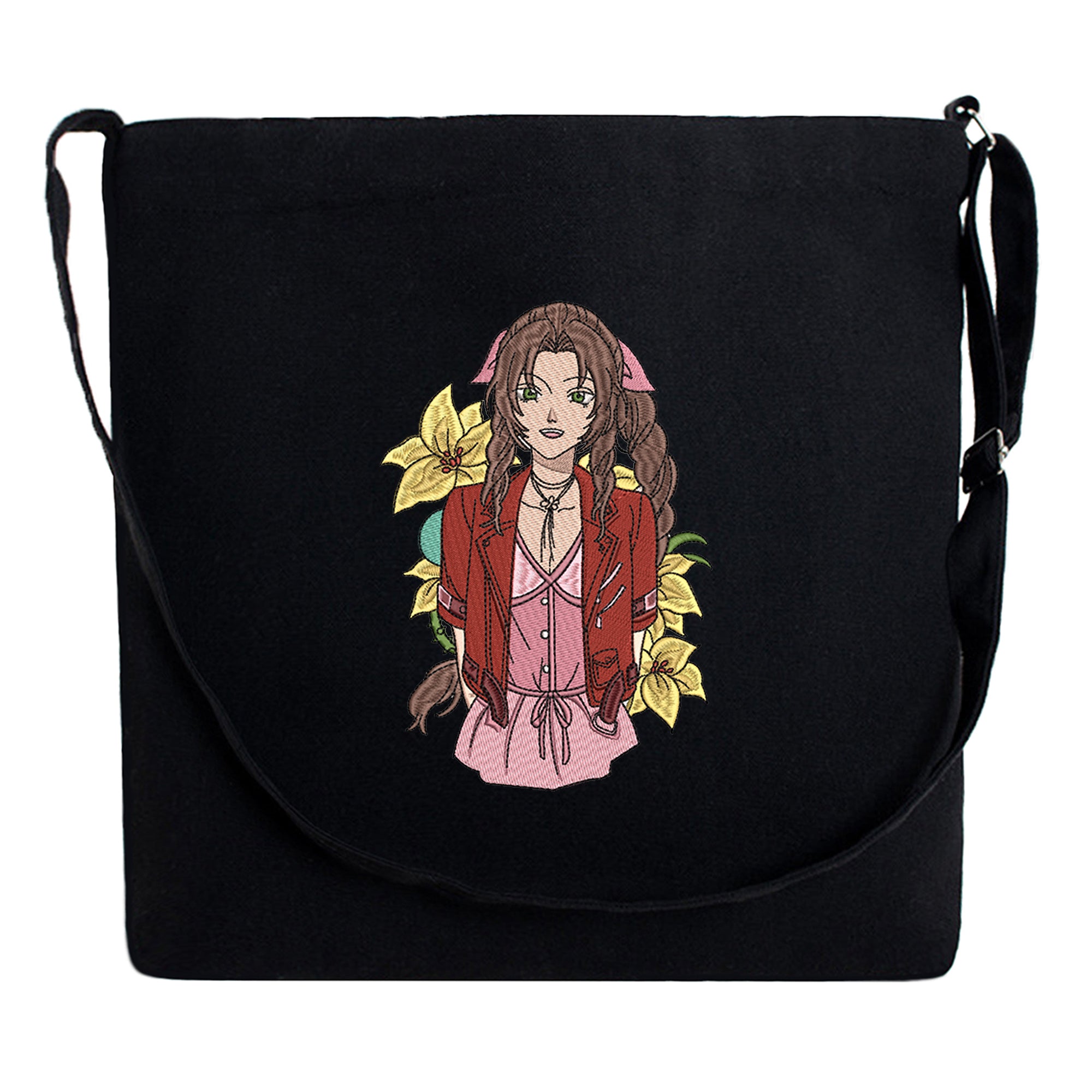 Aerith Gainsborough Embroidery Cotton Crossbody Bag