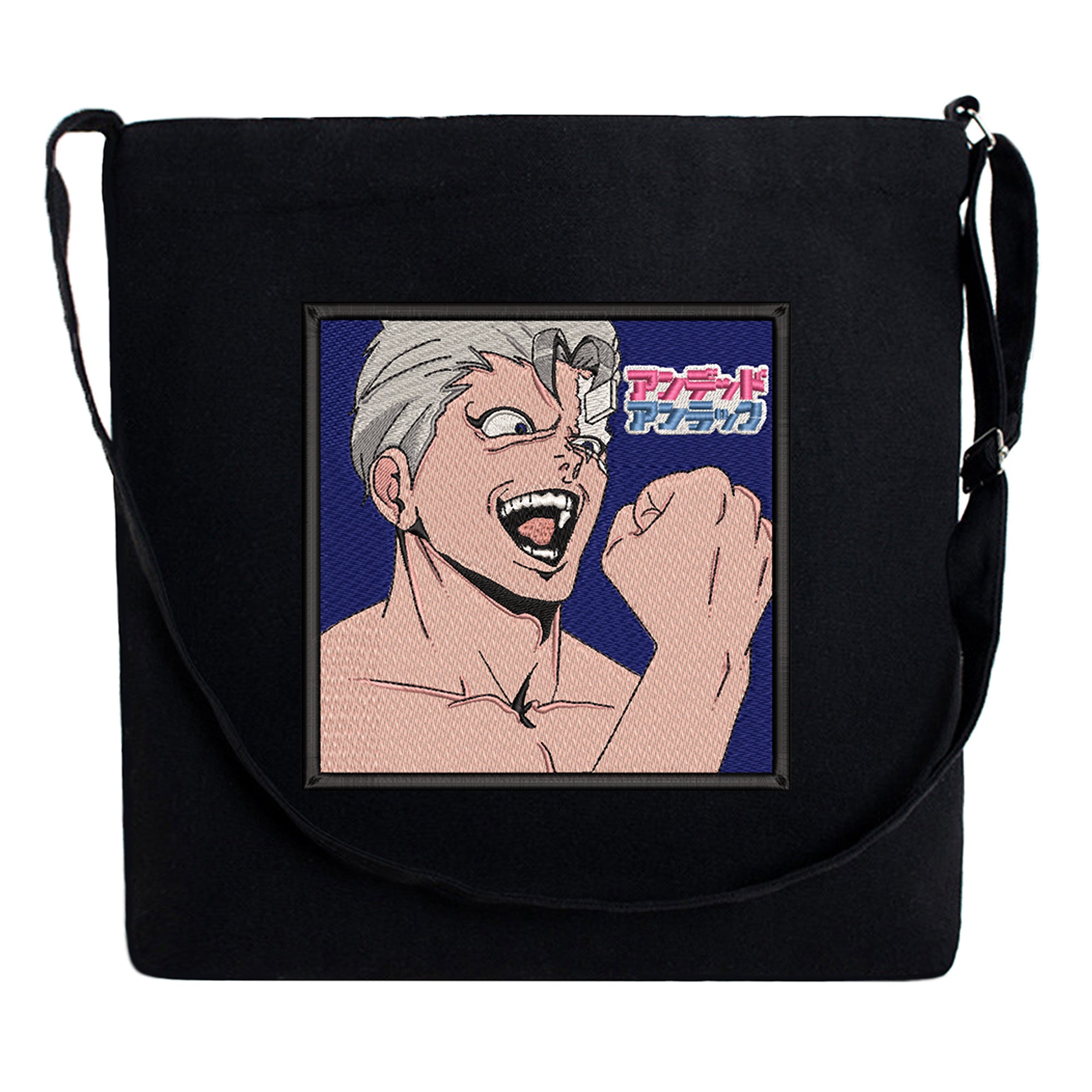 Andy Undead Embroidery Cotton Crossbody Bag