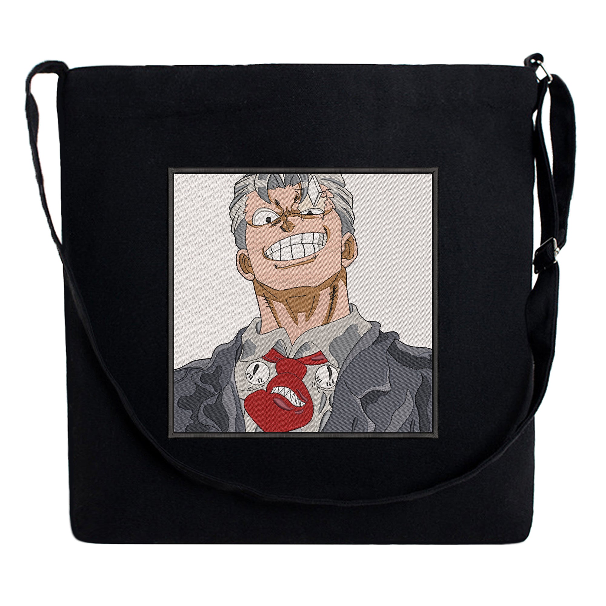 Andy Undead Embroidery Cotton Crossbody Bag