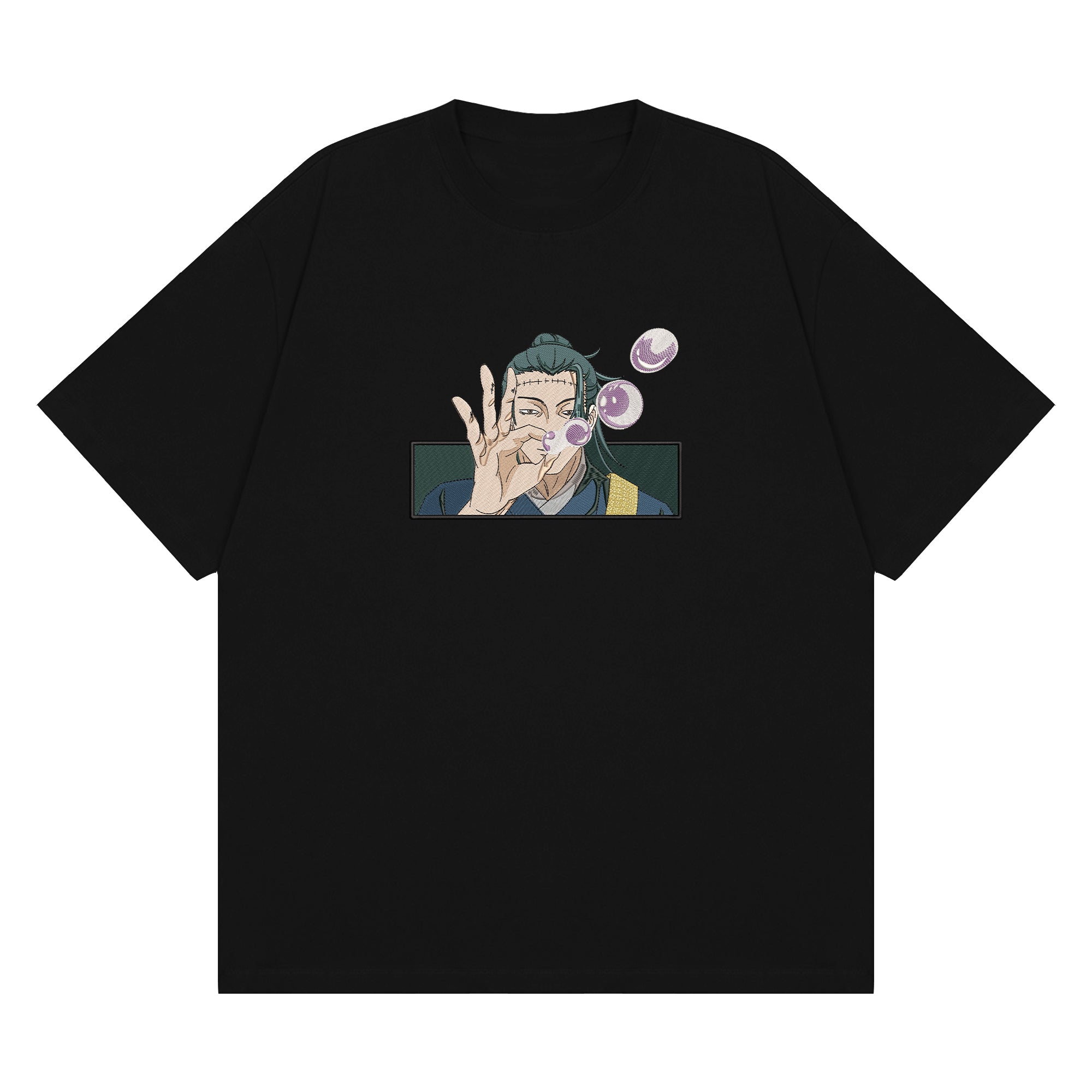 Kenjaku Geto Suguru Embroidered T-Shirt