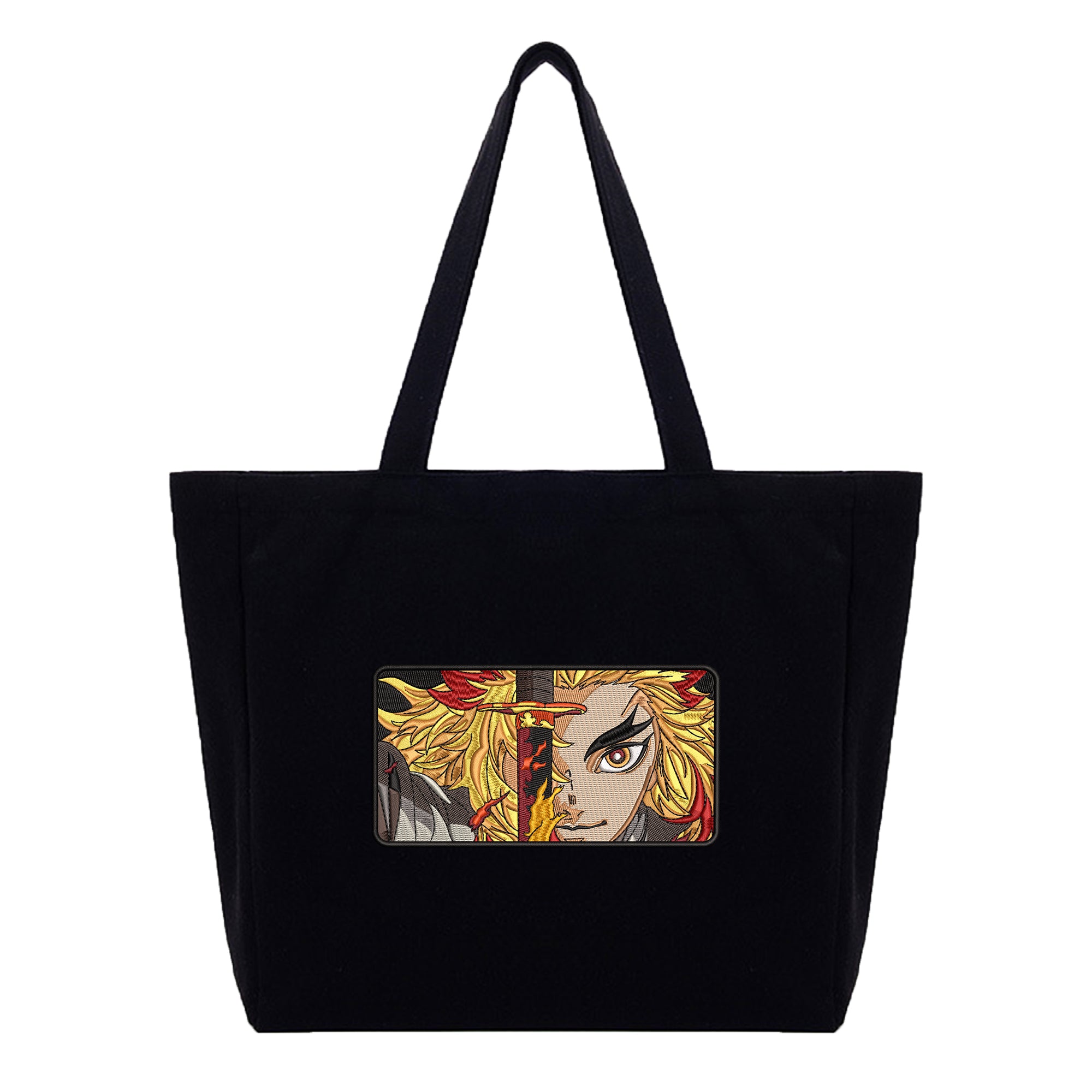 Rengoku Kyoujurou Embroidery Cotton Tote Bag