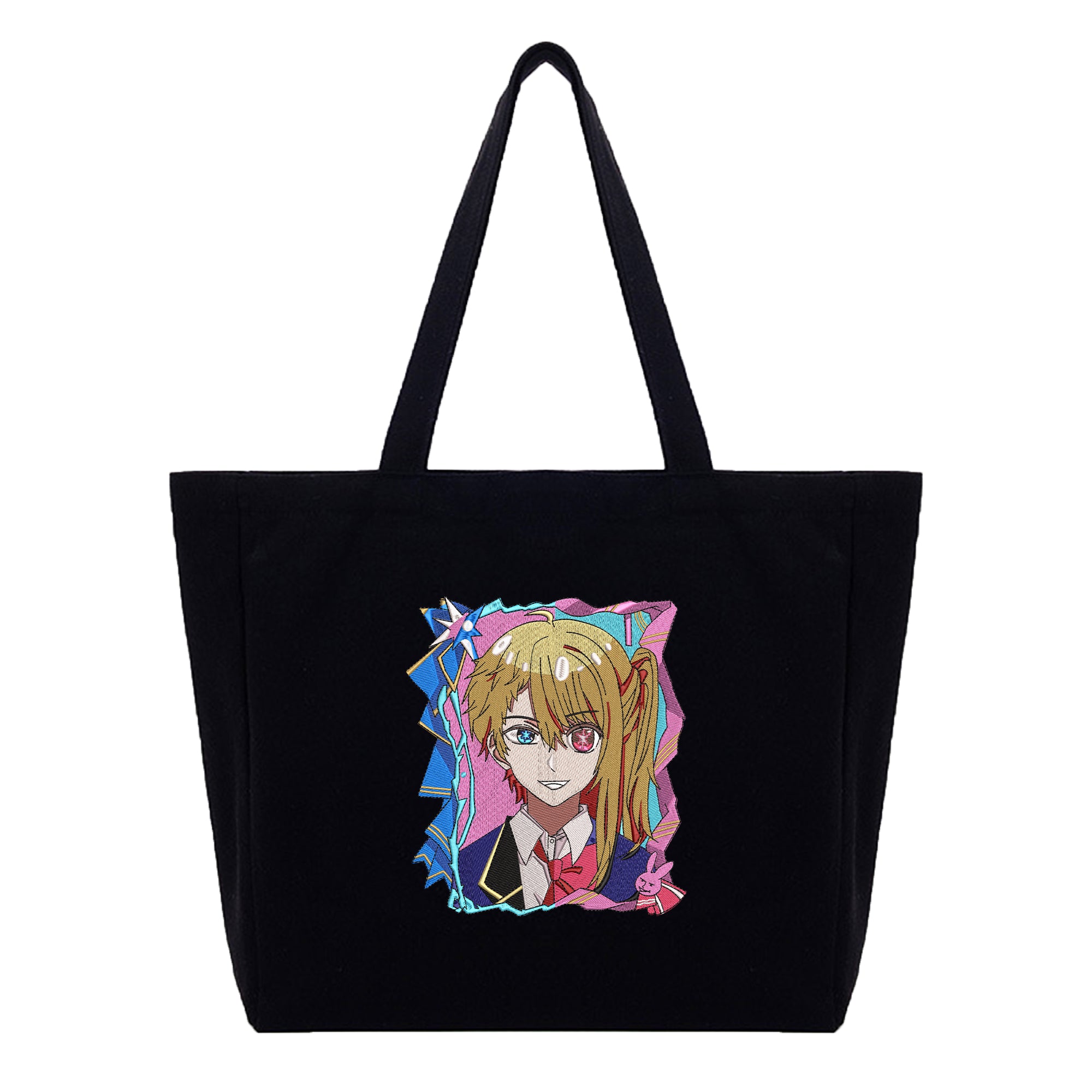 Hoshino Rubii Aquamarine Embroidery Cotton Tote Bag