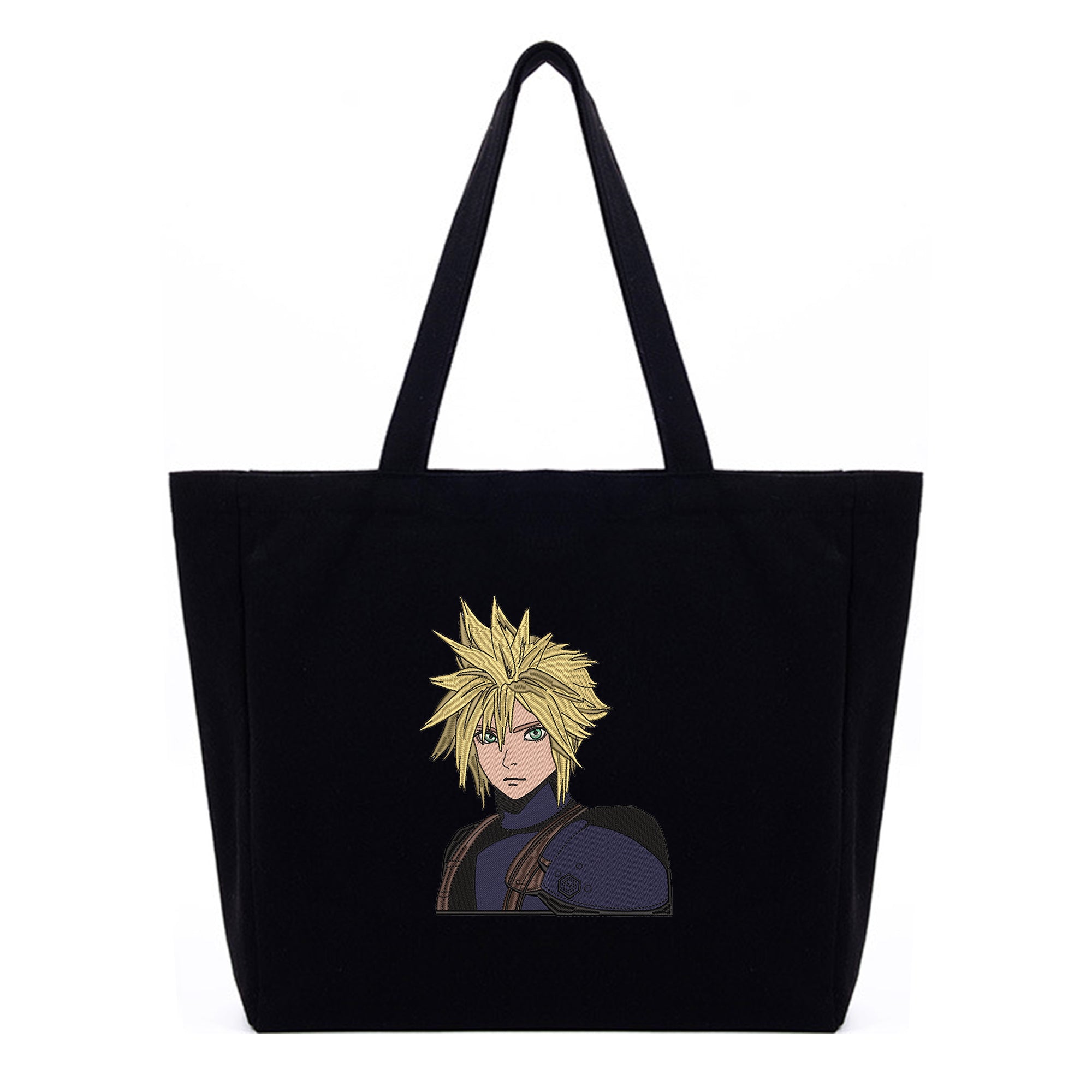 Cloud Strife Embroidery Cotton Tote Bag