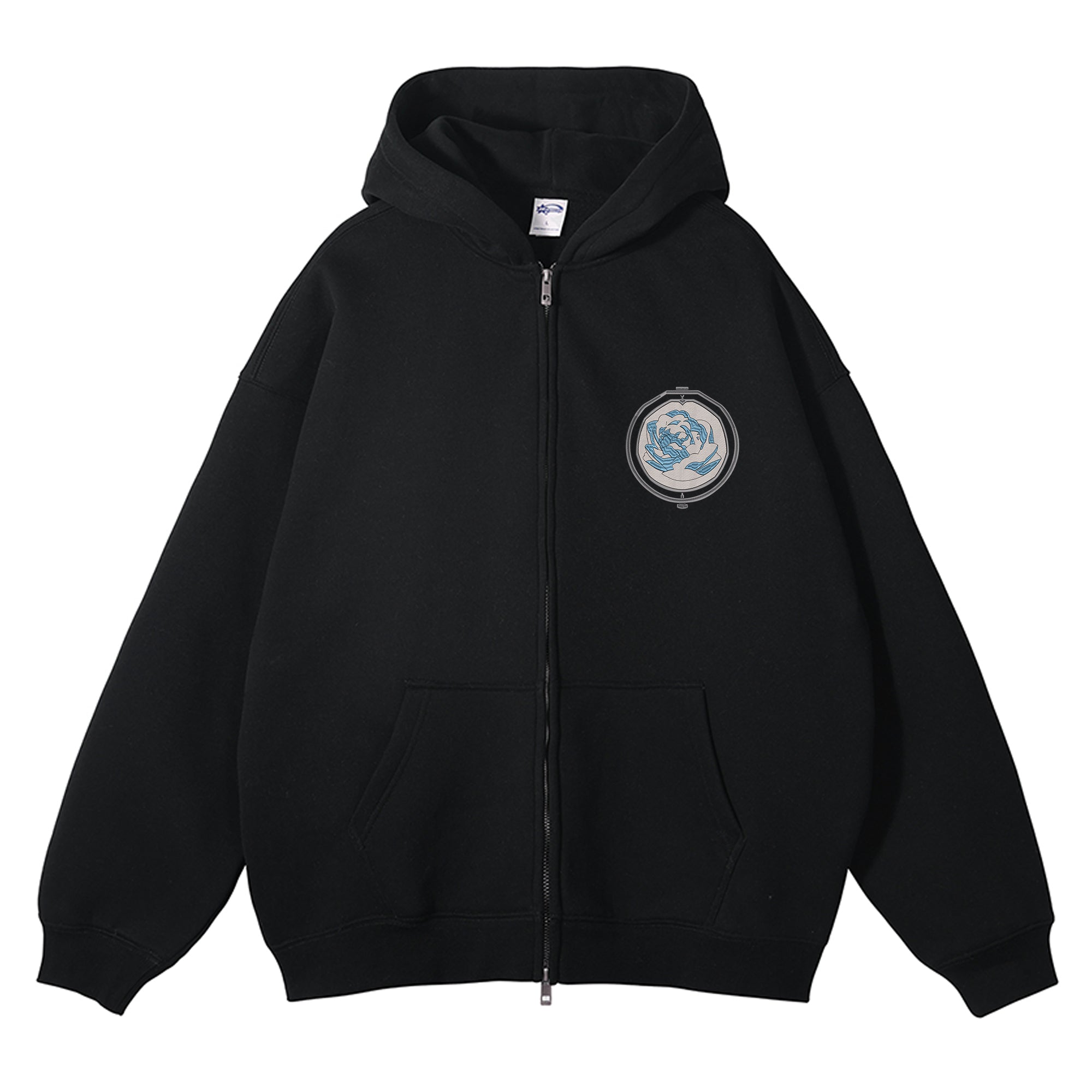 Jinx Ekko Embroidered Zip-Up Hoodie