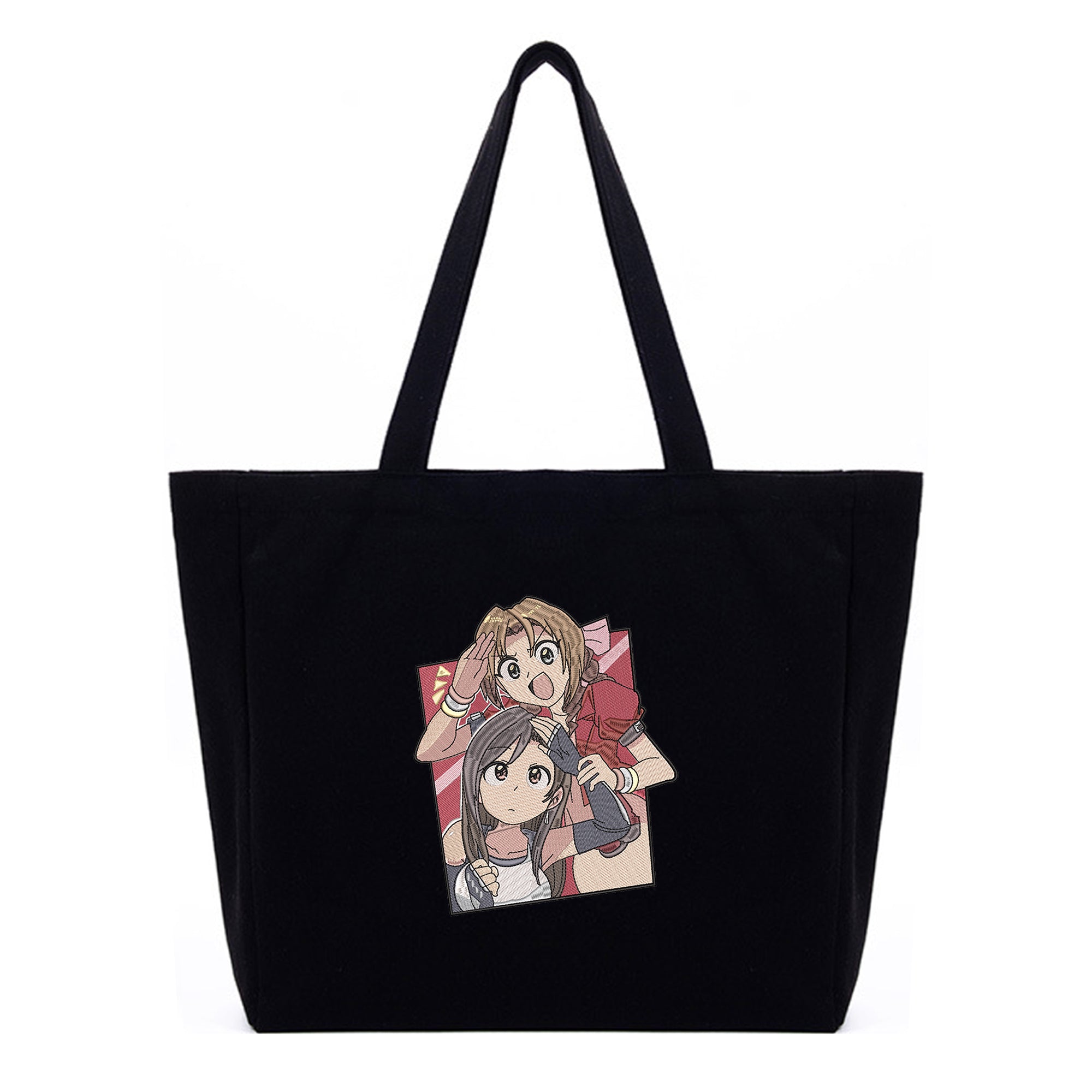 Aerith Tifa Embroidery Cotton Tote Bag