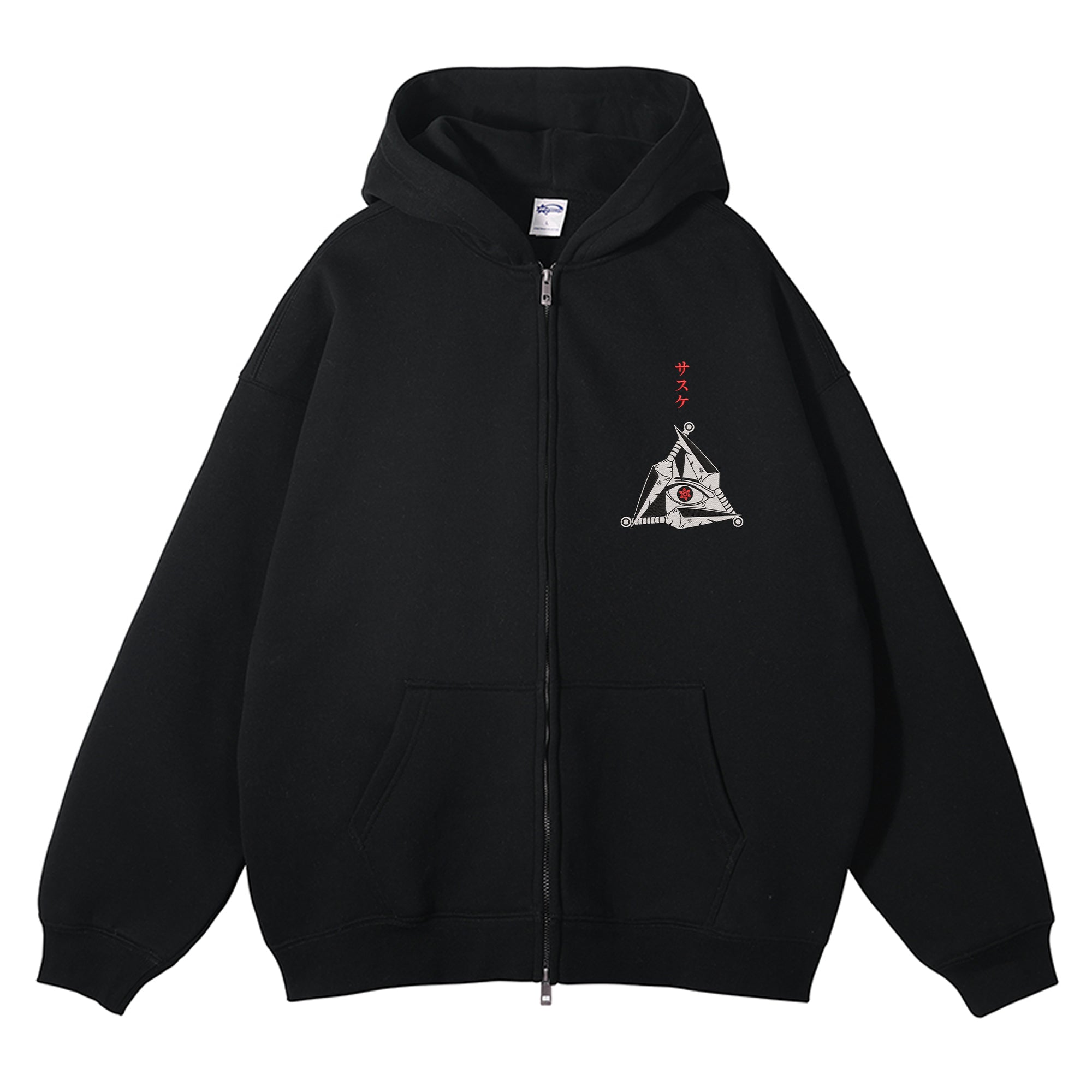Naruto Embroidered Zip-Up Hoodie