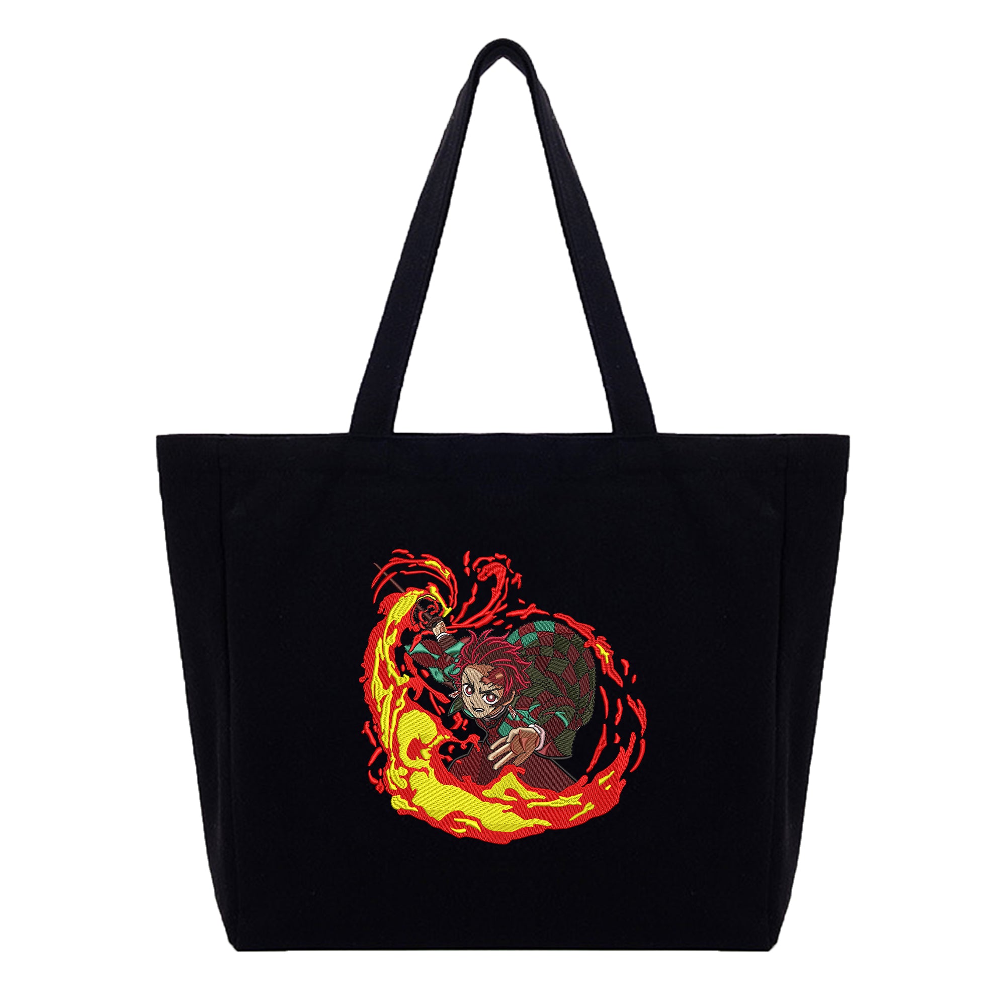 Kamado Tanjirou Embroidery Cotton Tote Bag