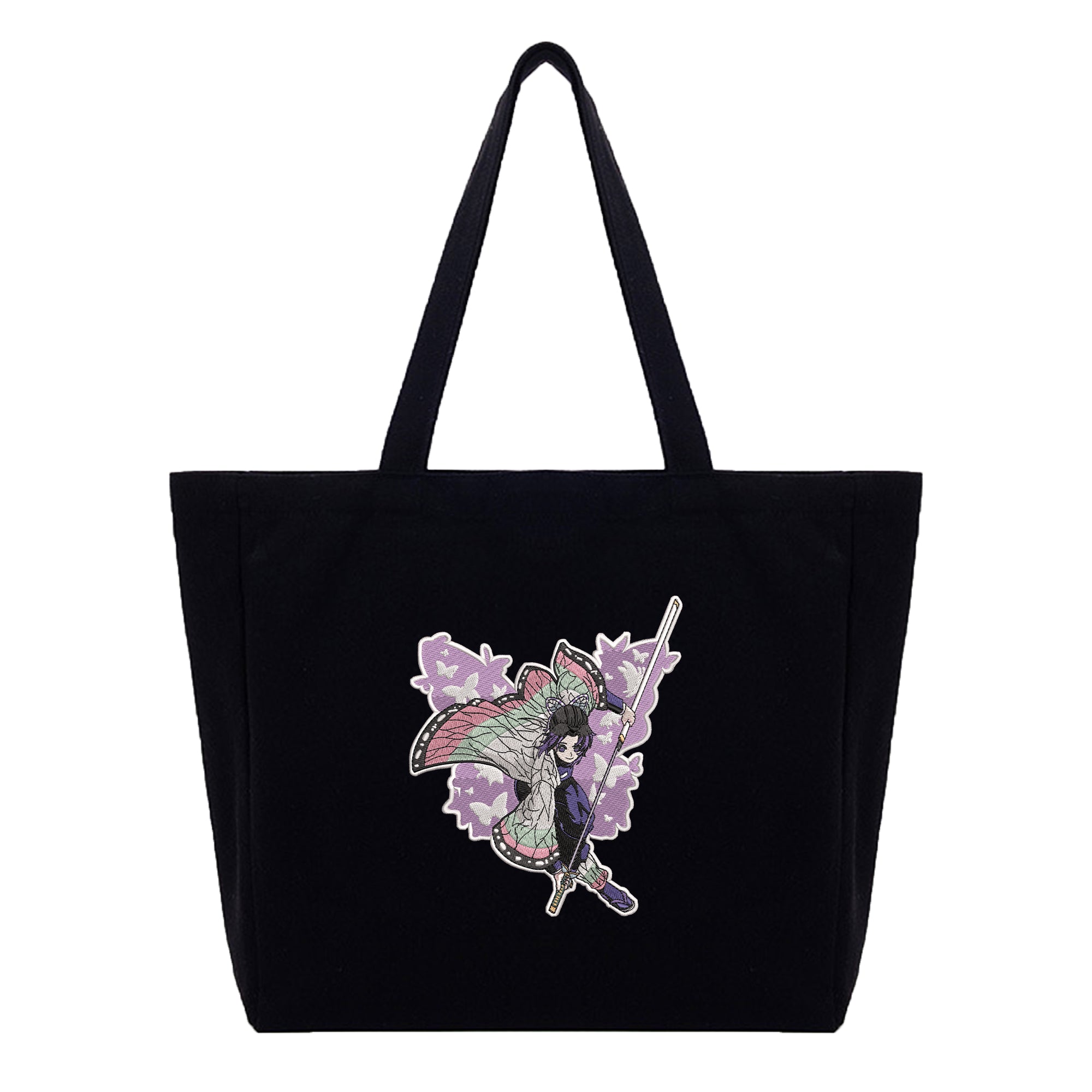 Kochou Shinobu Embroidery Cotton Tote Bag