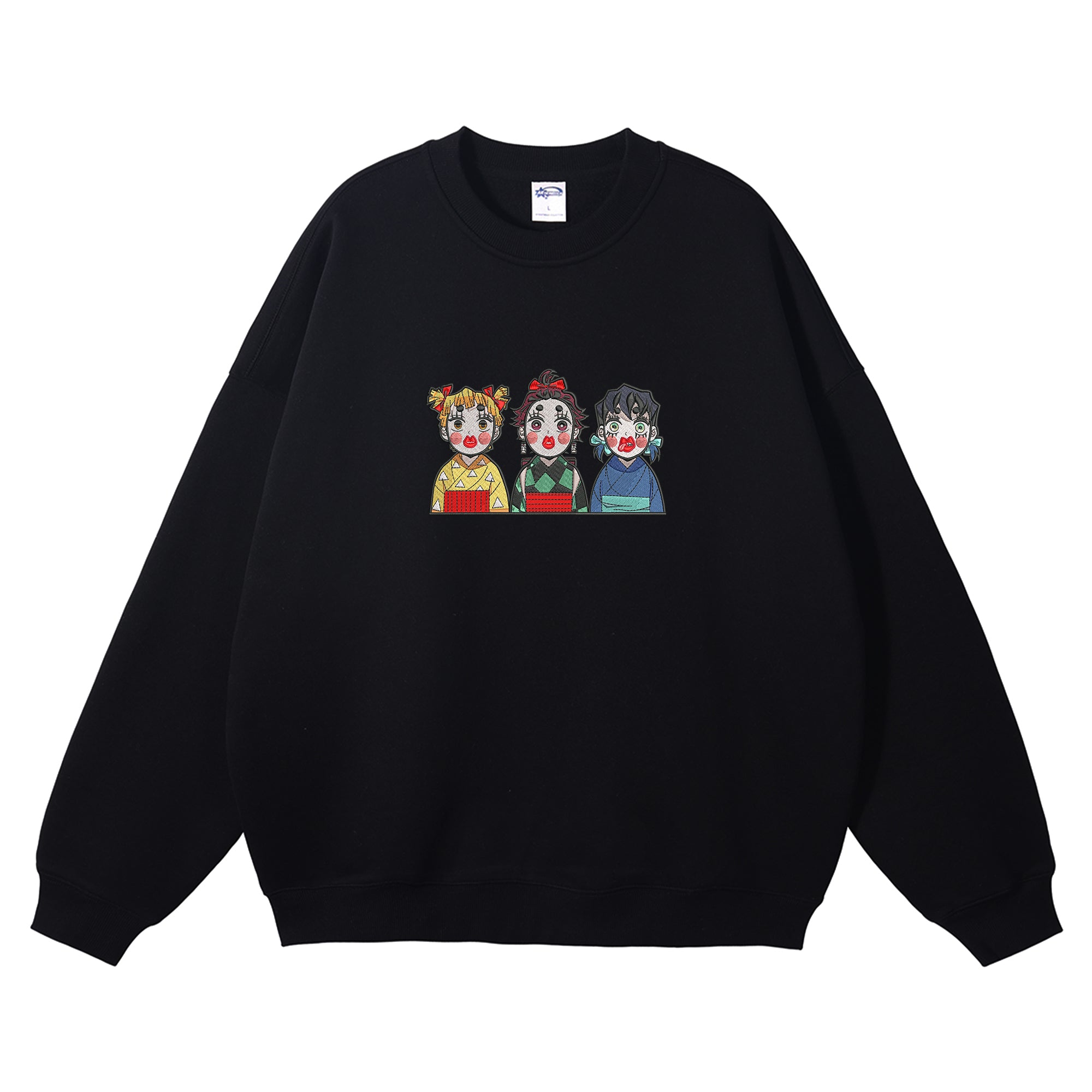 Tanjirou Zenitsu Inosuke Embroidered Crewneck Sweatshirt