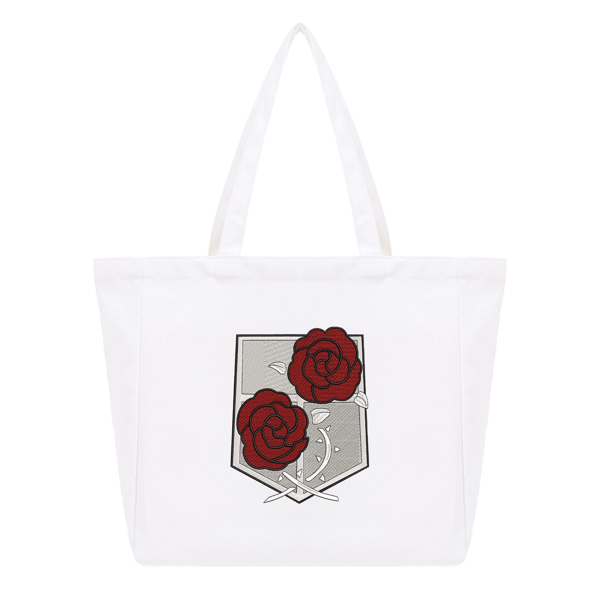 Personalized Anime Font Embroidered Cotton Tote Bag