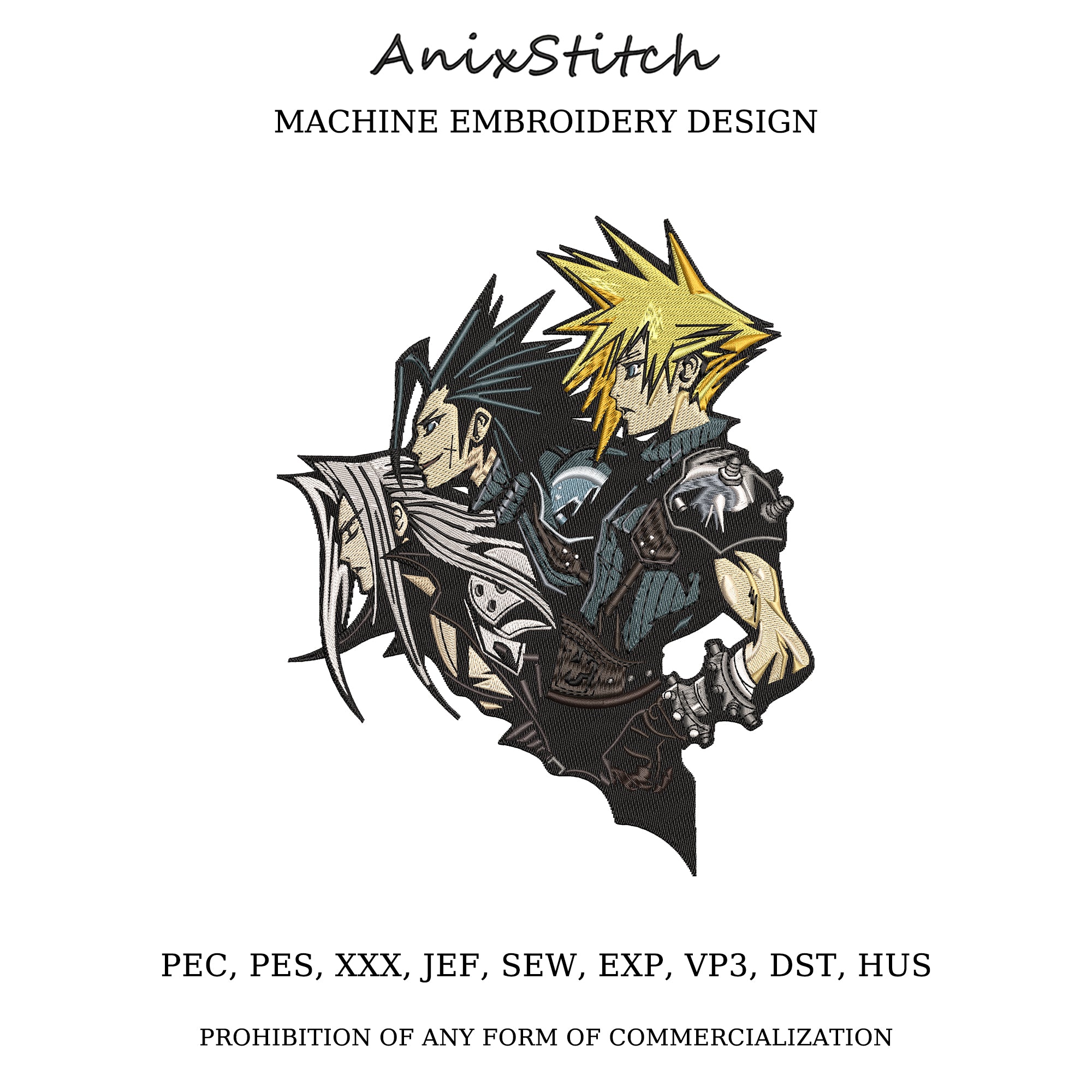 Anime Embroidery Design