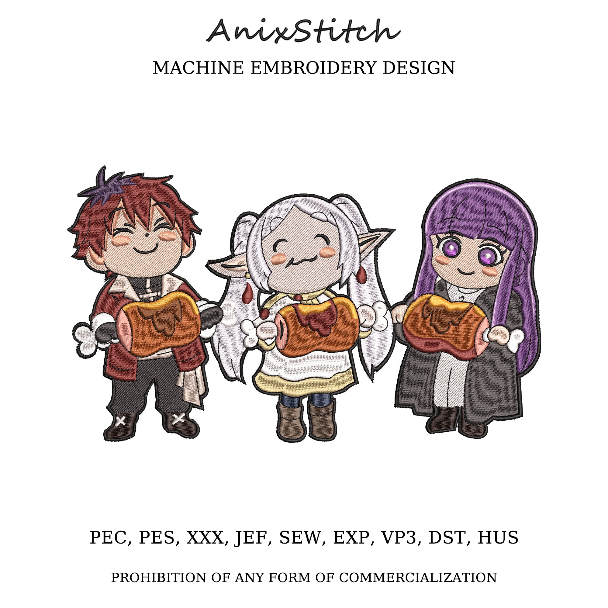 Anime Embroidery Design