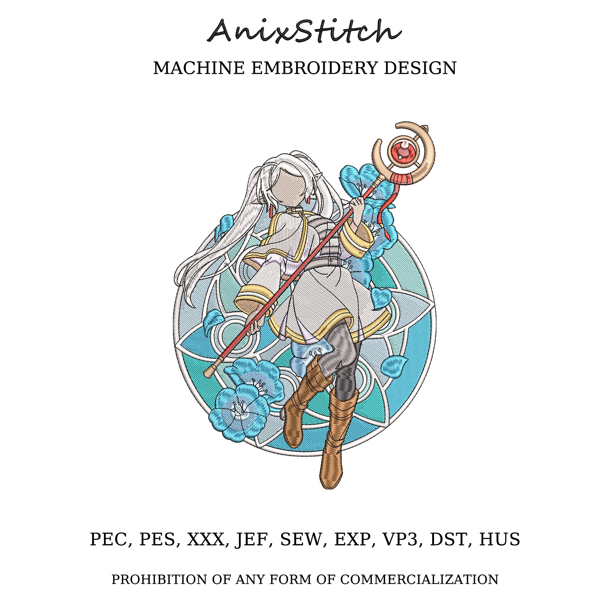 Anime Embroidery Design