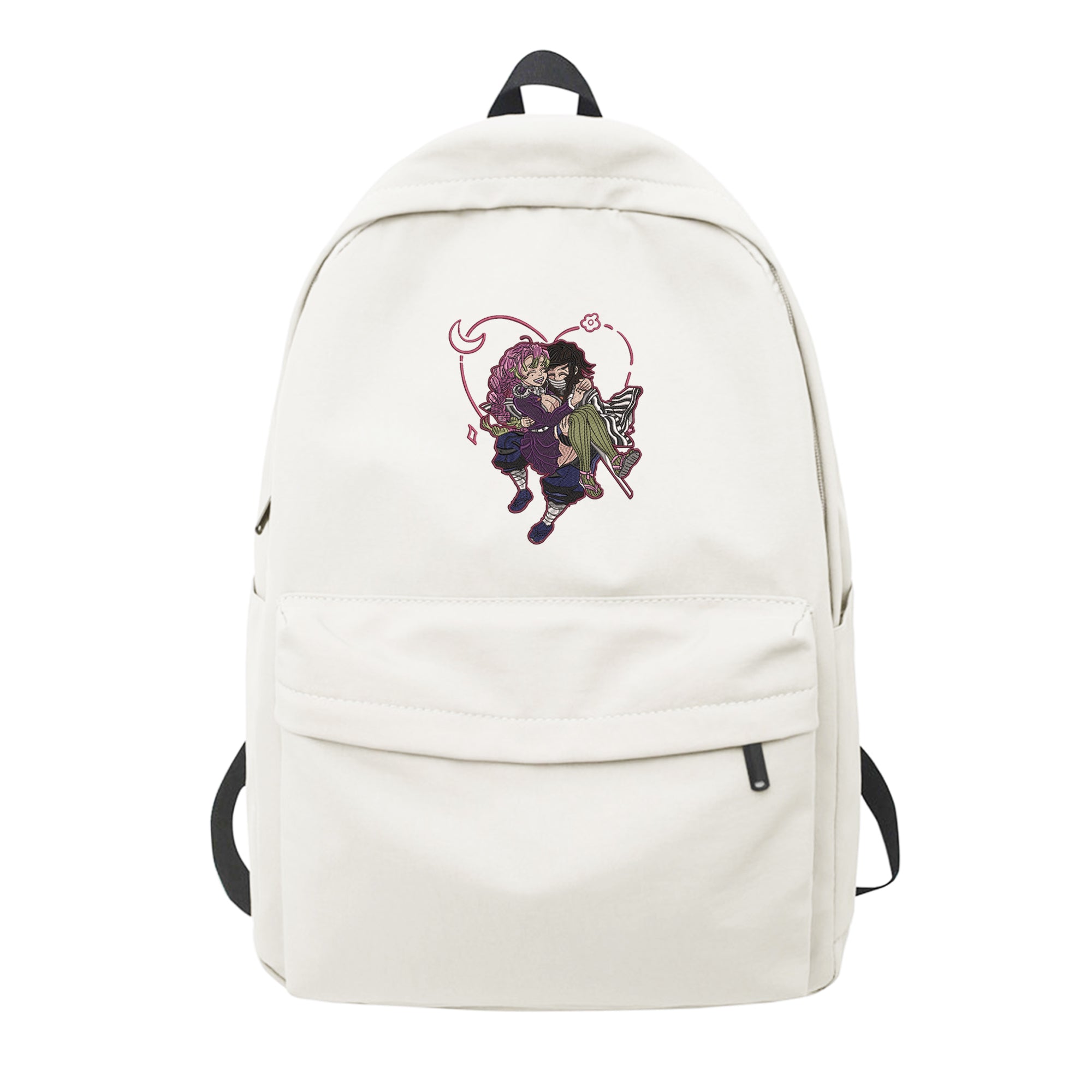 Iguro Obanai Kanroji Mitsuri Embroidery Backpack